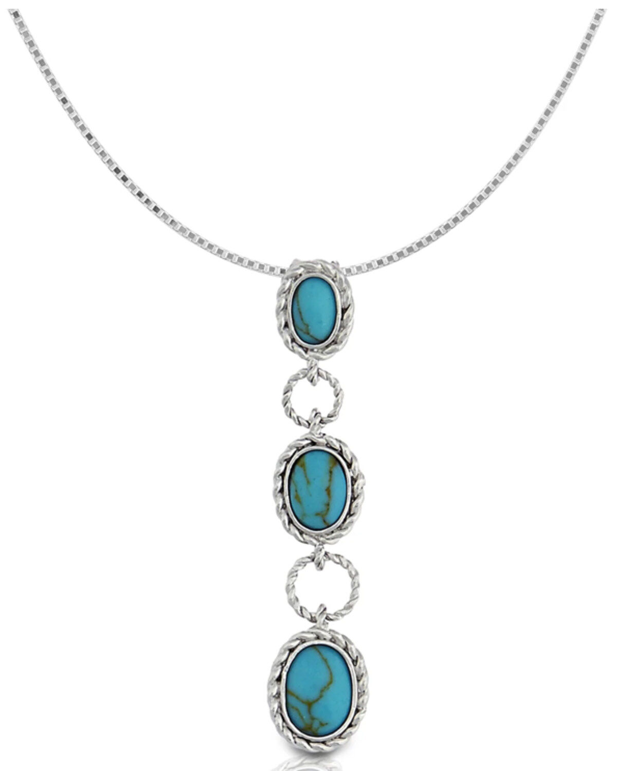 Women's Kelly Herd Turquoise Cabochon Drop Necklace