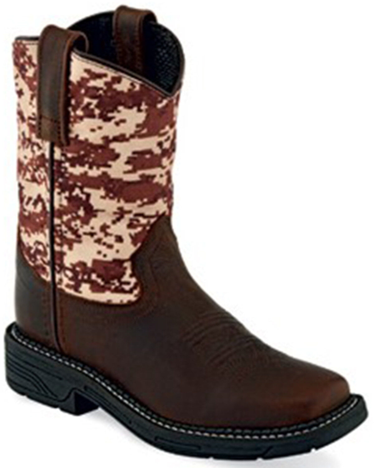 Boys' Old West Camo Western Boots - Broad Square Toe