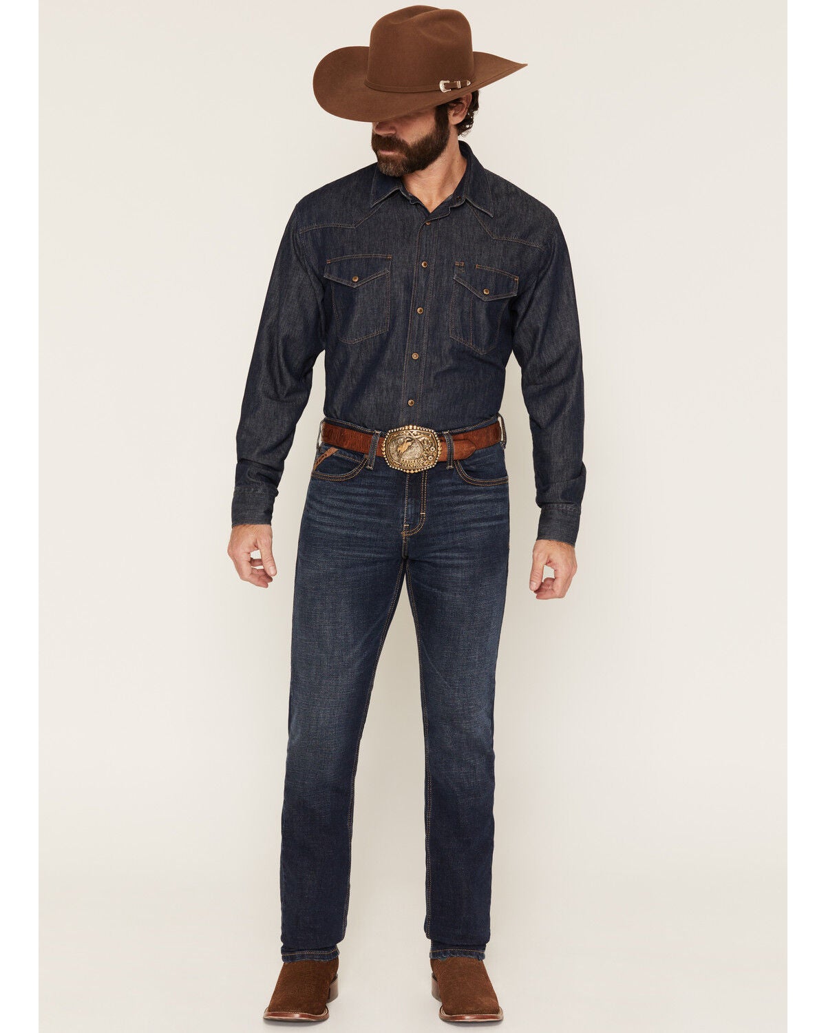 Men's Ariat Kyle Dark Wash Slim Taper Stretch Denim Jeans