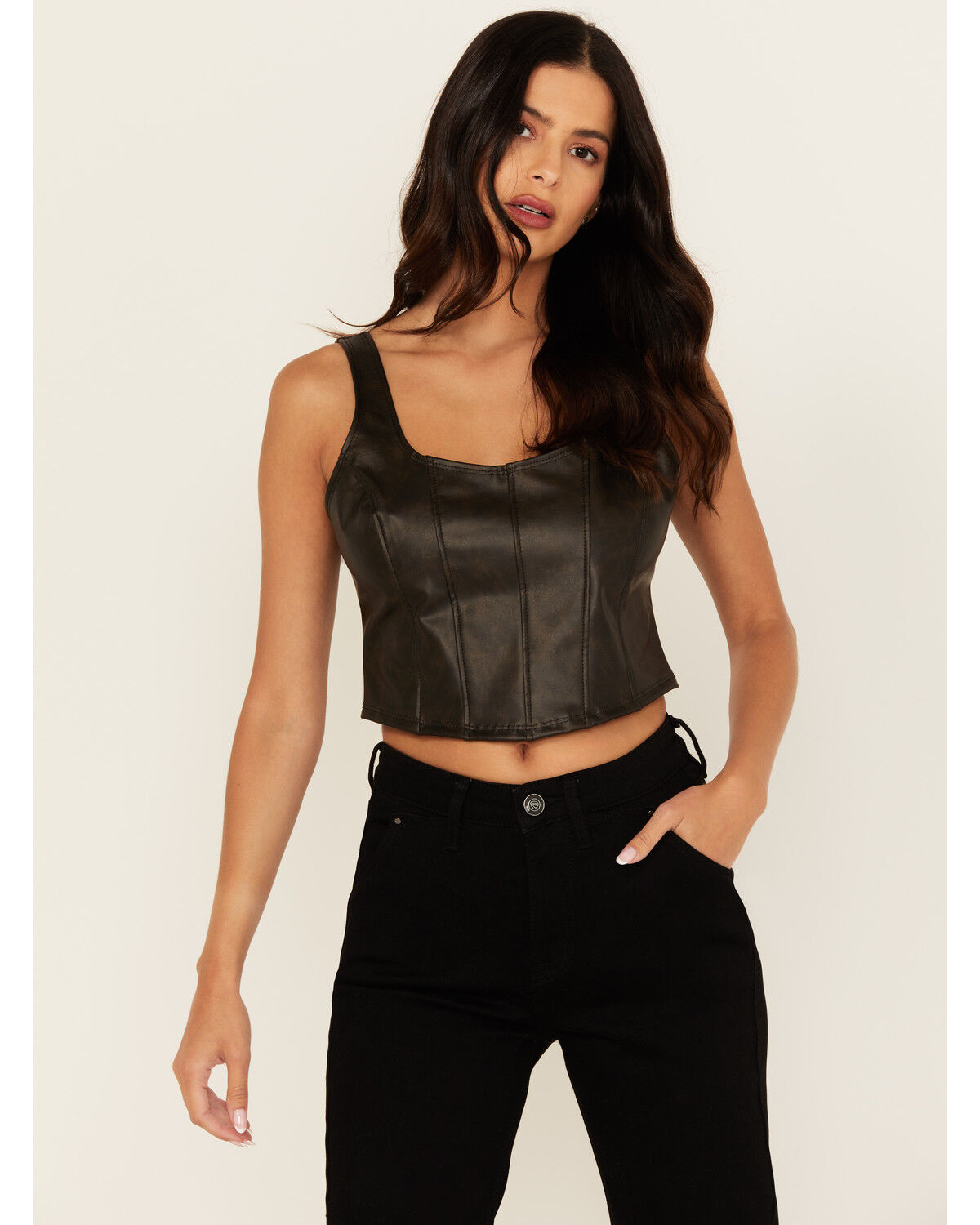 Women's Originality Faux Leather Corset Top