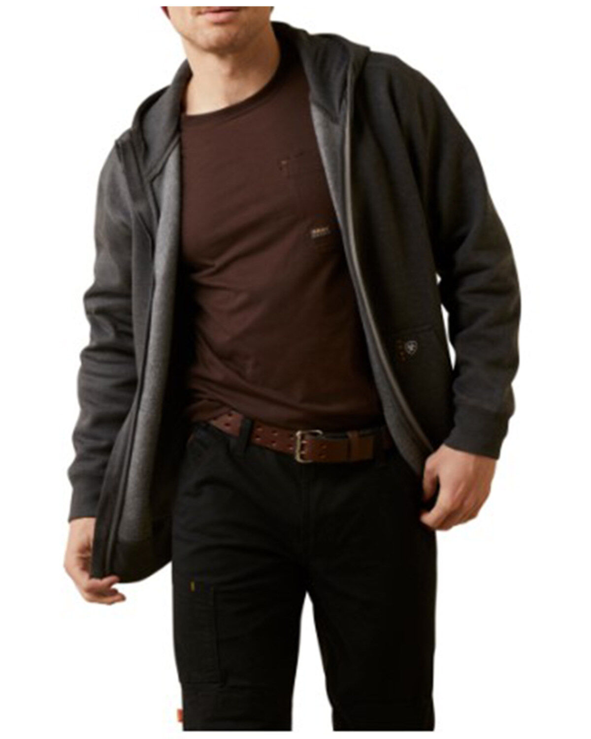 Men's Ariat Rebar Born For This Full Zip Hooded Jacket - Big