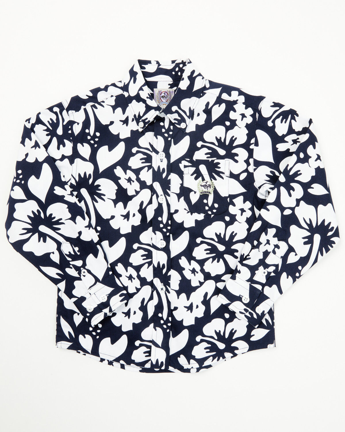 Boys' Cinch Toddler Floral Print Long Sleeve Button-Down Western Shirt