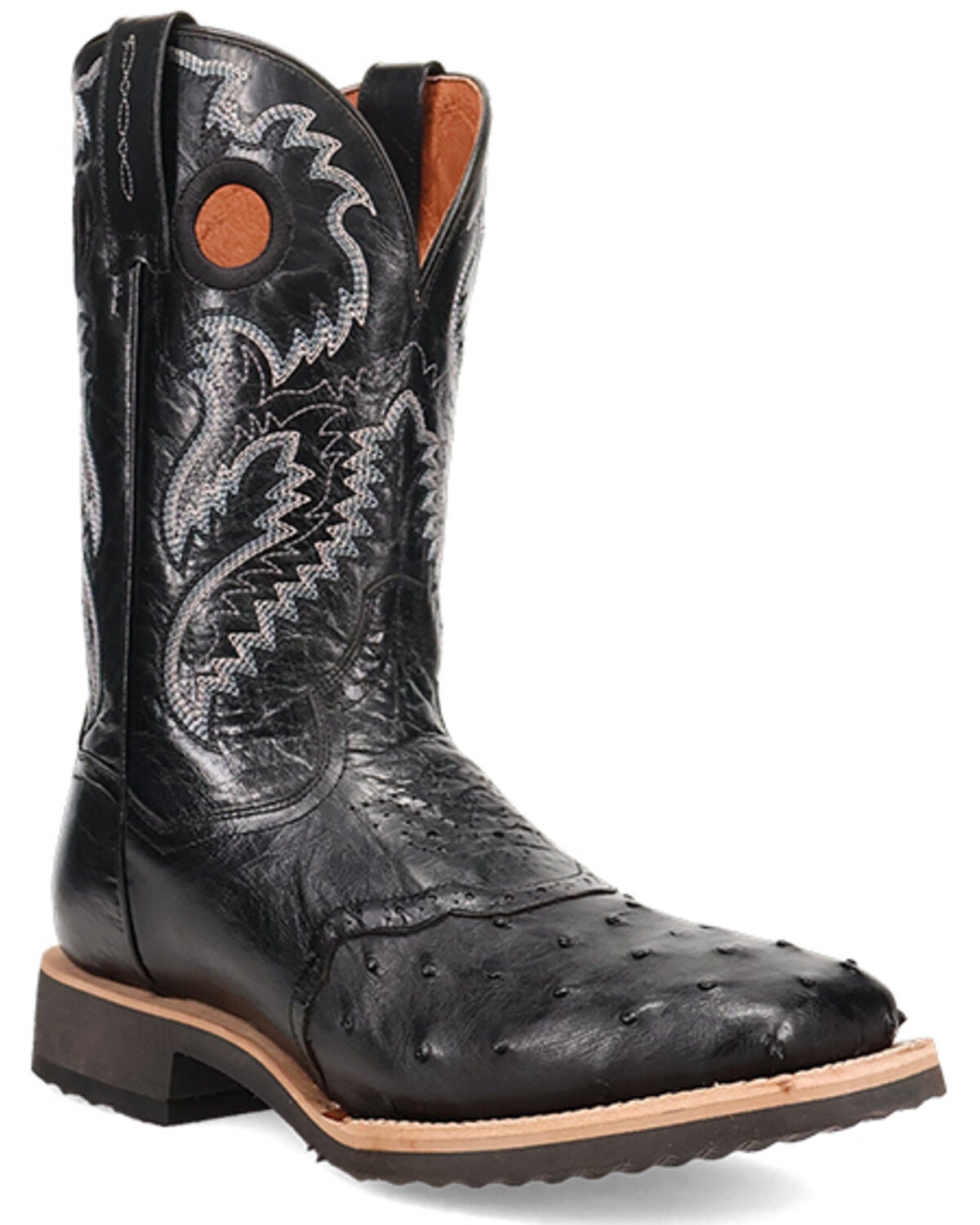 Men's Dan Post Exotic Full Quill Ostrich Martel Western Boots - Broad