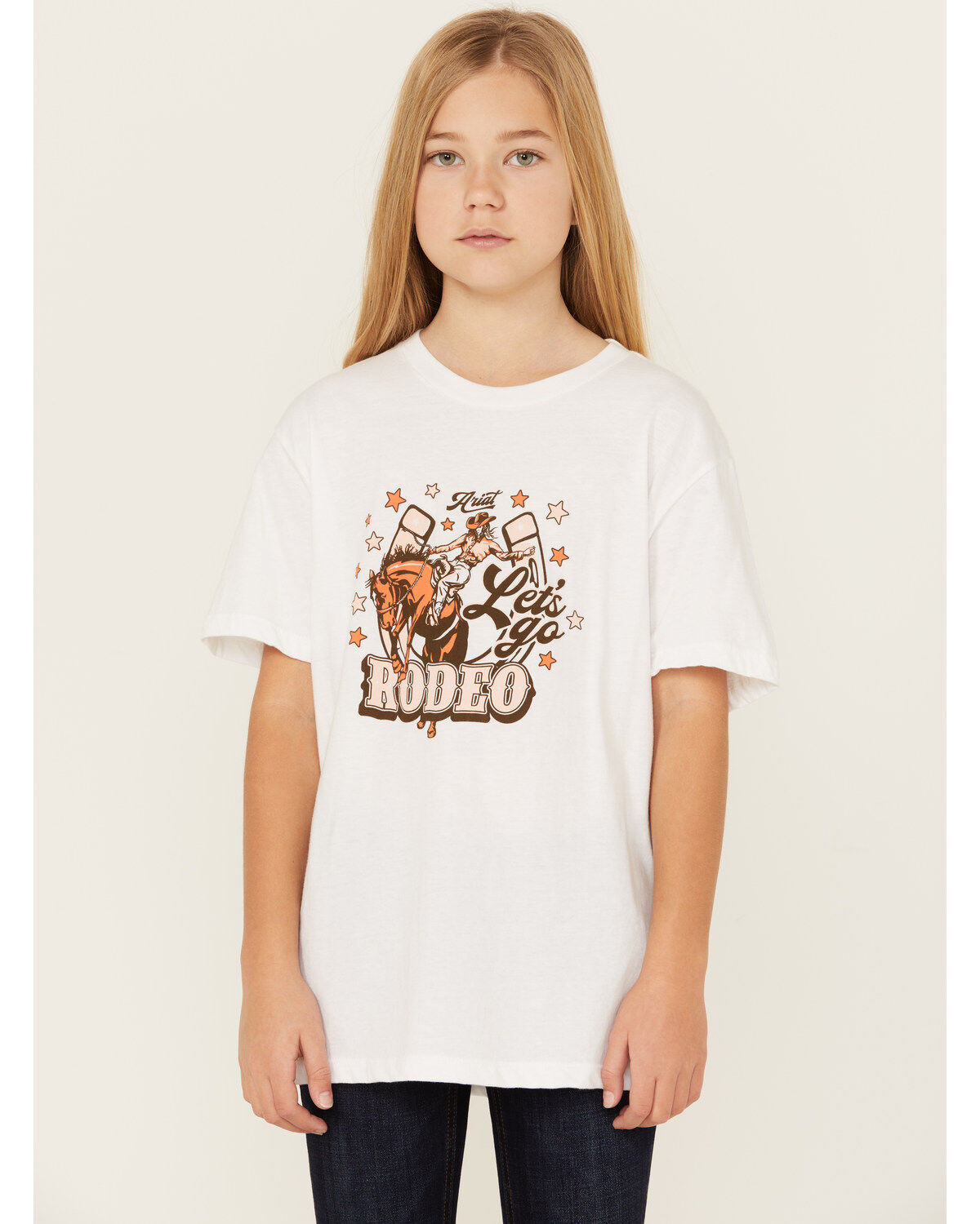 Ariat Girl's Horseshoe Rodeo Short Sleeve Graphic Tee
