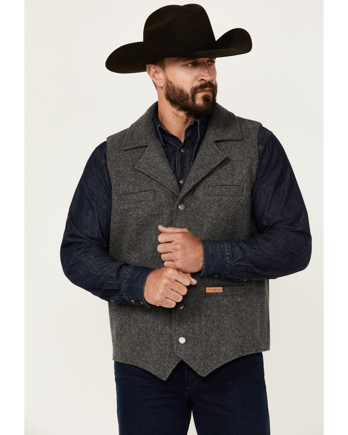 Men's Powder River Outfitters Heathered Wool Vest