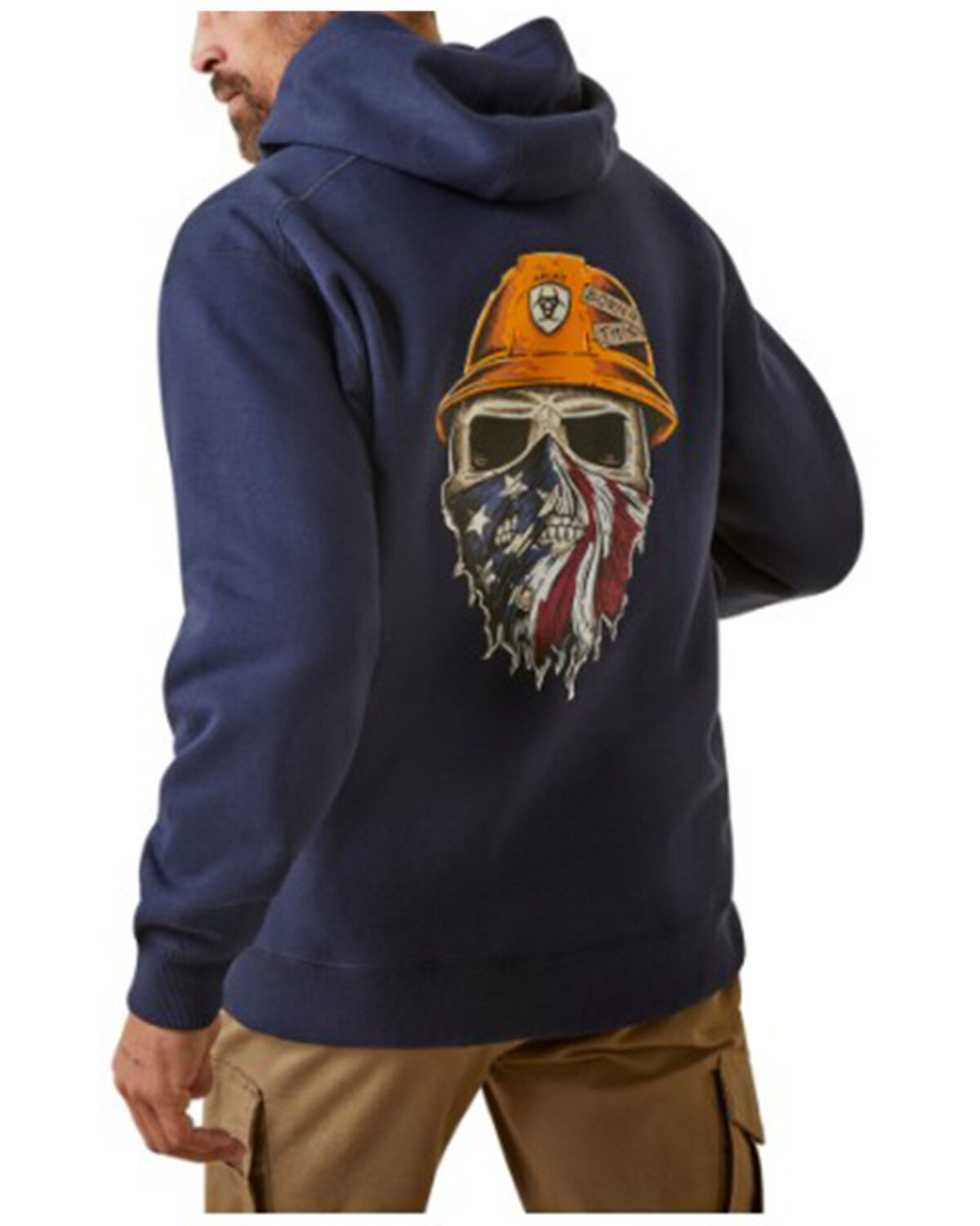 Men's Ariat Rebar Workman Born For This Full Zip Hooded Sweatshirt