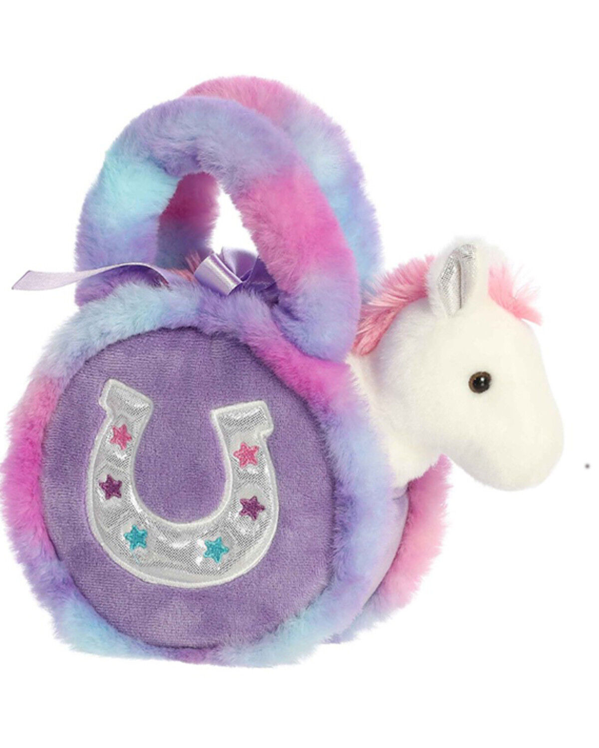Aurora 7" Lavender Horseshoe Fancy Pals Plush Toy
