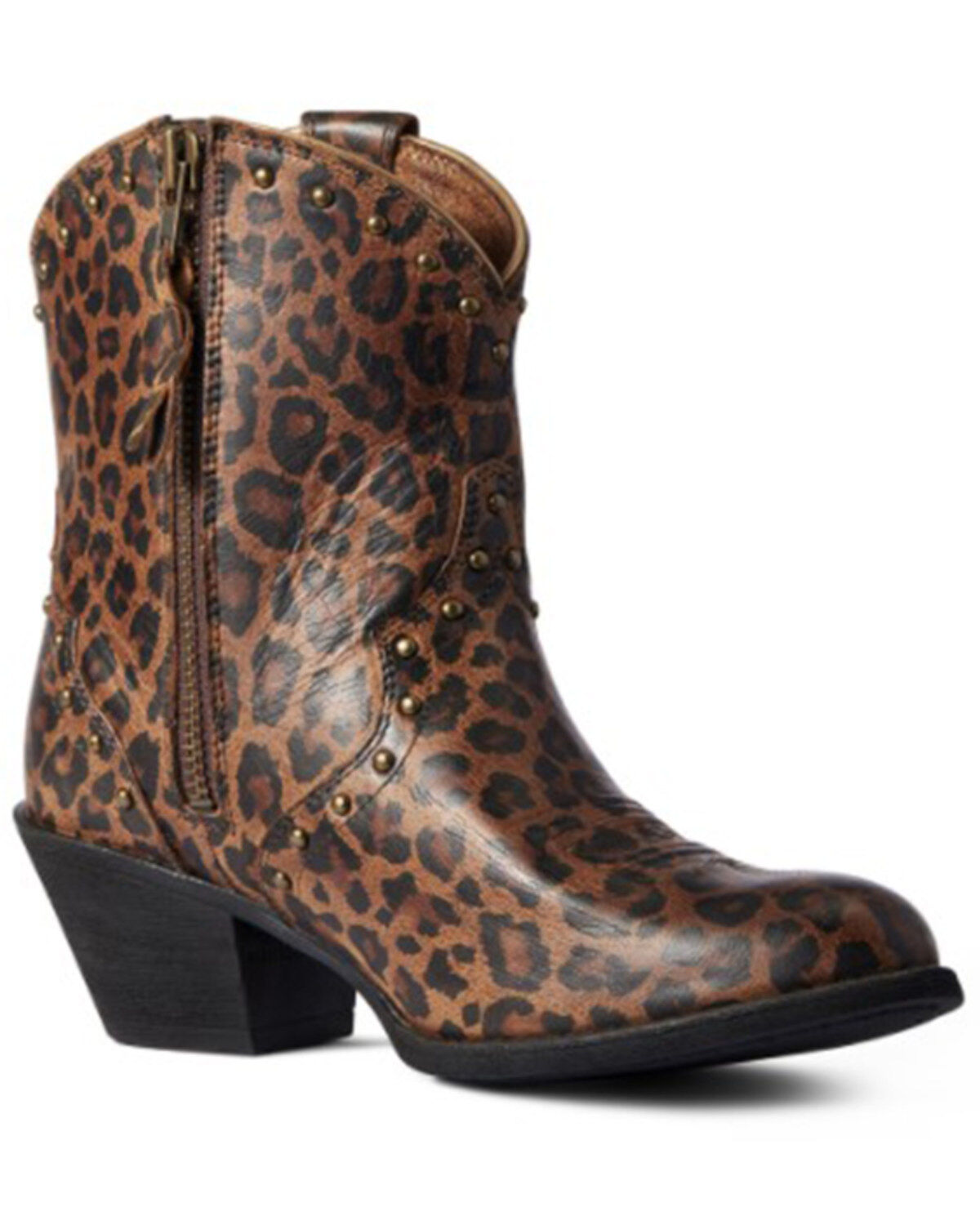 Women's Ariat Gracie Leopard Print Fashion Booties - Round Toe