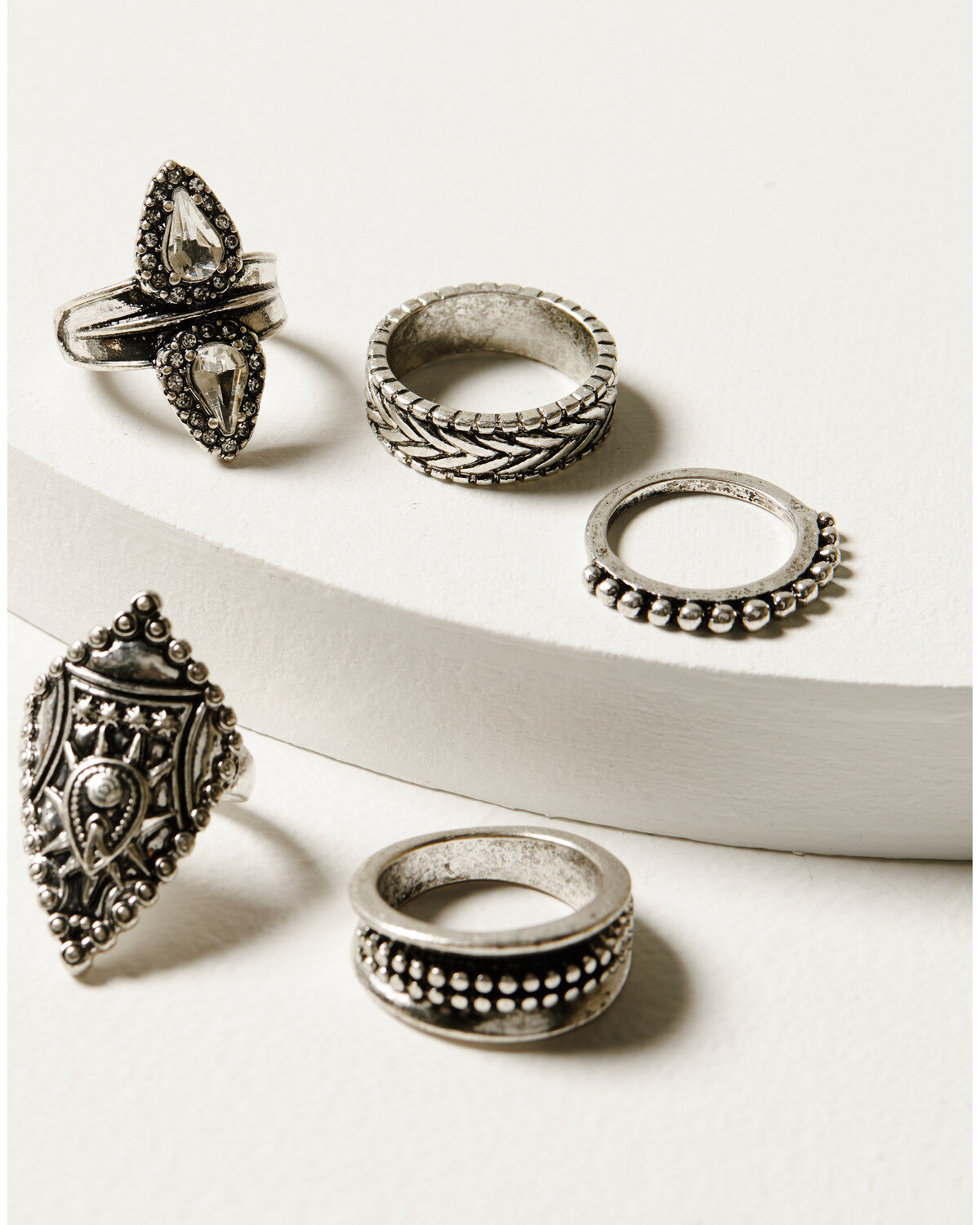 Women's Silver Idyllwind Fairmont 5-Piece Ring Set
