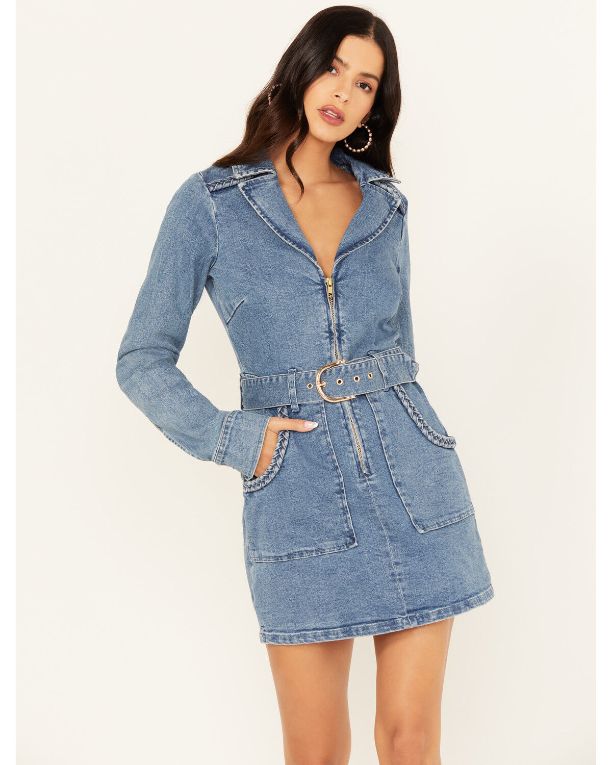Women's Show Me Your Mumu Outlaw Medium Wash Denim Mini Dress