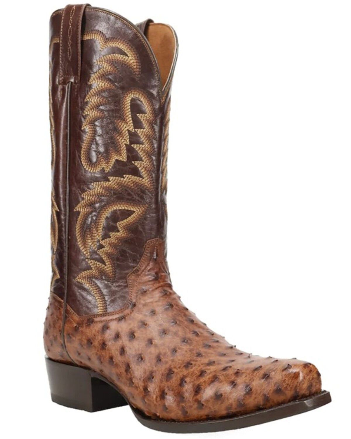 Men's Dan Post Marco Exotic Full Quill Ostrich Tall Western Boots - Sq
