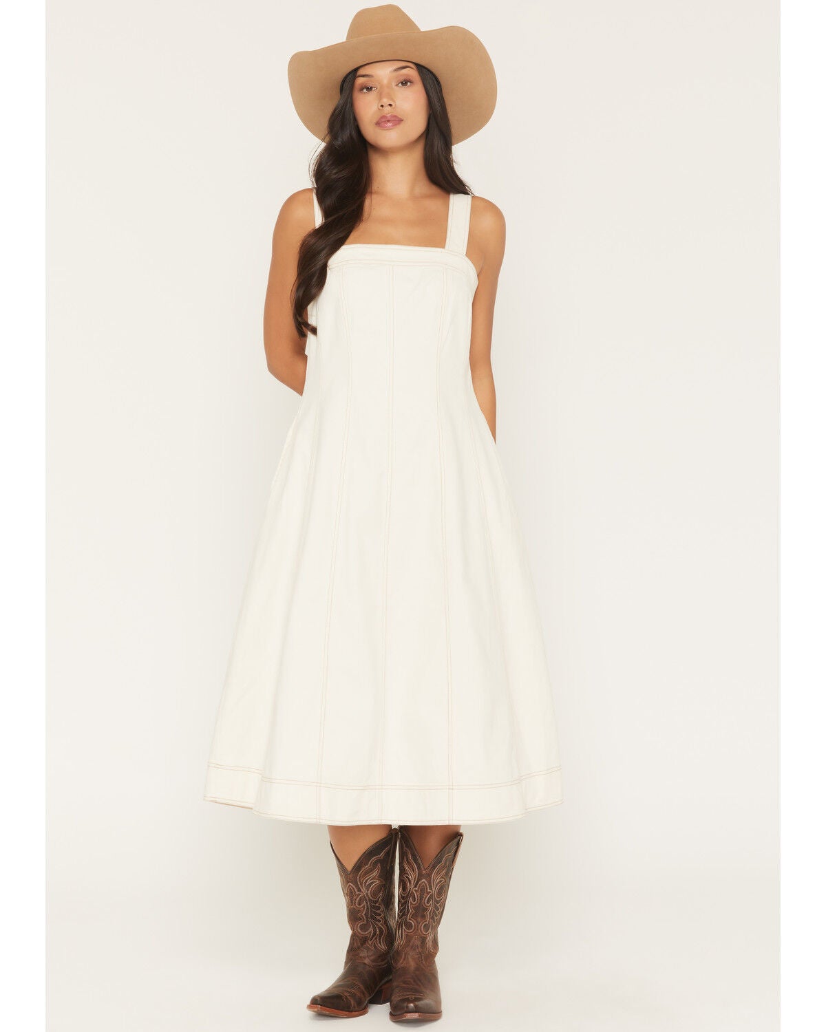 Women's Ariat Valentine Sleeveless Denim Maxi Dress