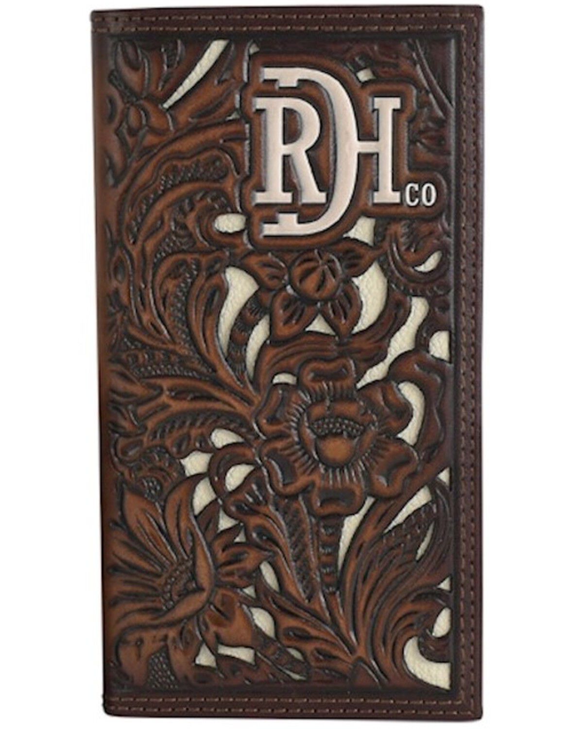 Men's Red Dirt Hat Inlay Tooled Rodeo Wallet