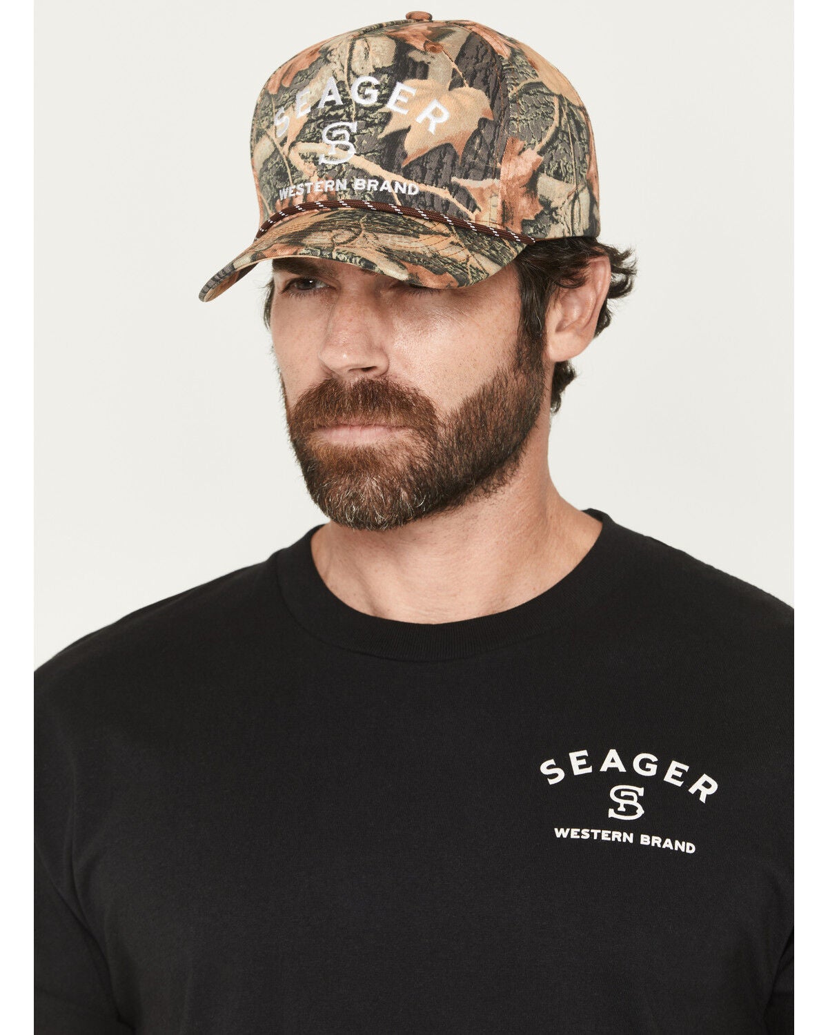 Men's Seager Branded Camo Print Ball Cap