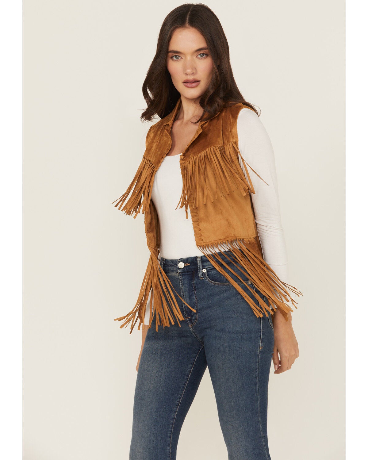 Women's Wrangler X Lainey Wilson Festival Fringe Faux Suede Vest
