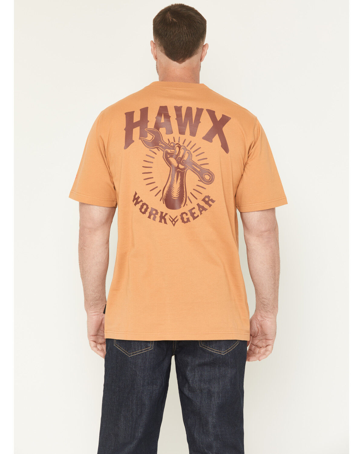 Men's Hawx Solid Wrench Short Sleeve Graphic Work T-Shirt