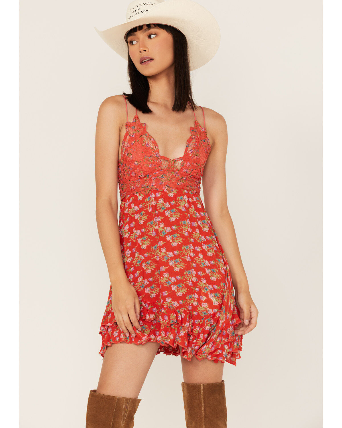 Women's Free People Adella Floral Print Sleeveless Slip Dress