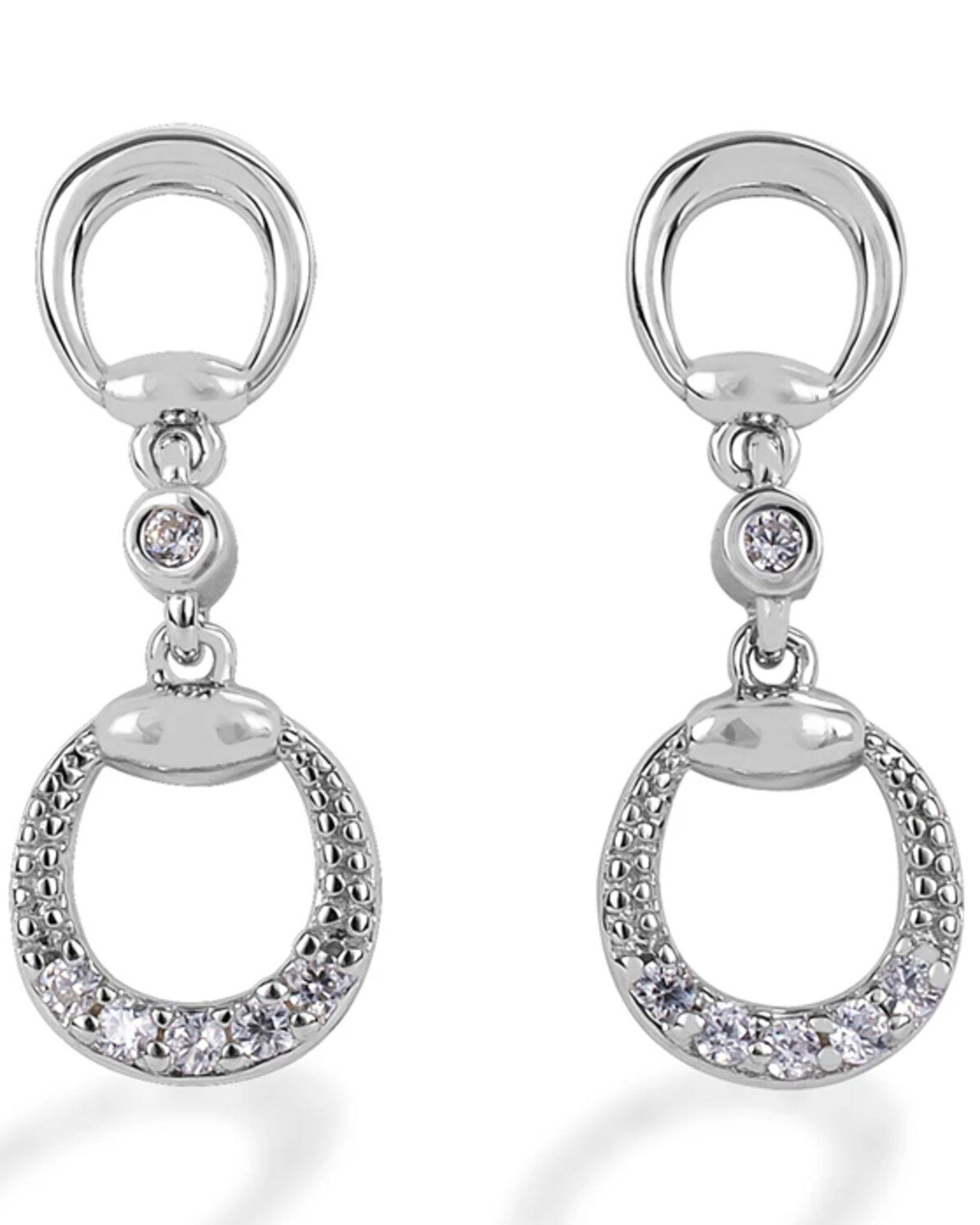 Women's Kelly Herd Silver Eggbutt Dangle Earrings