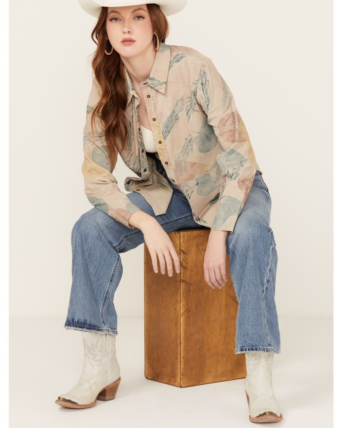 Women's Cleo + Wolf Aron Long Sleeve Printed Shirt