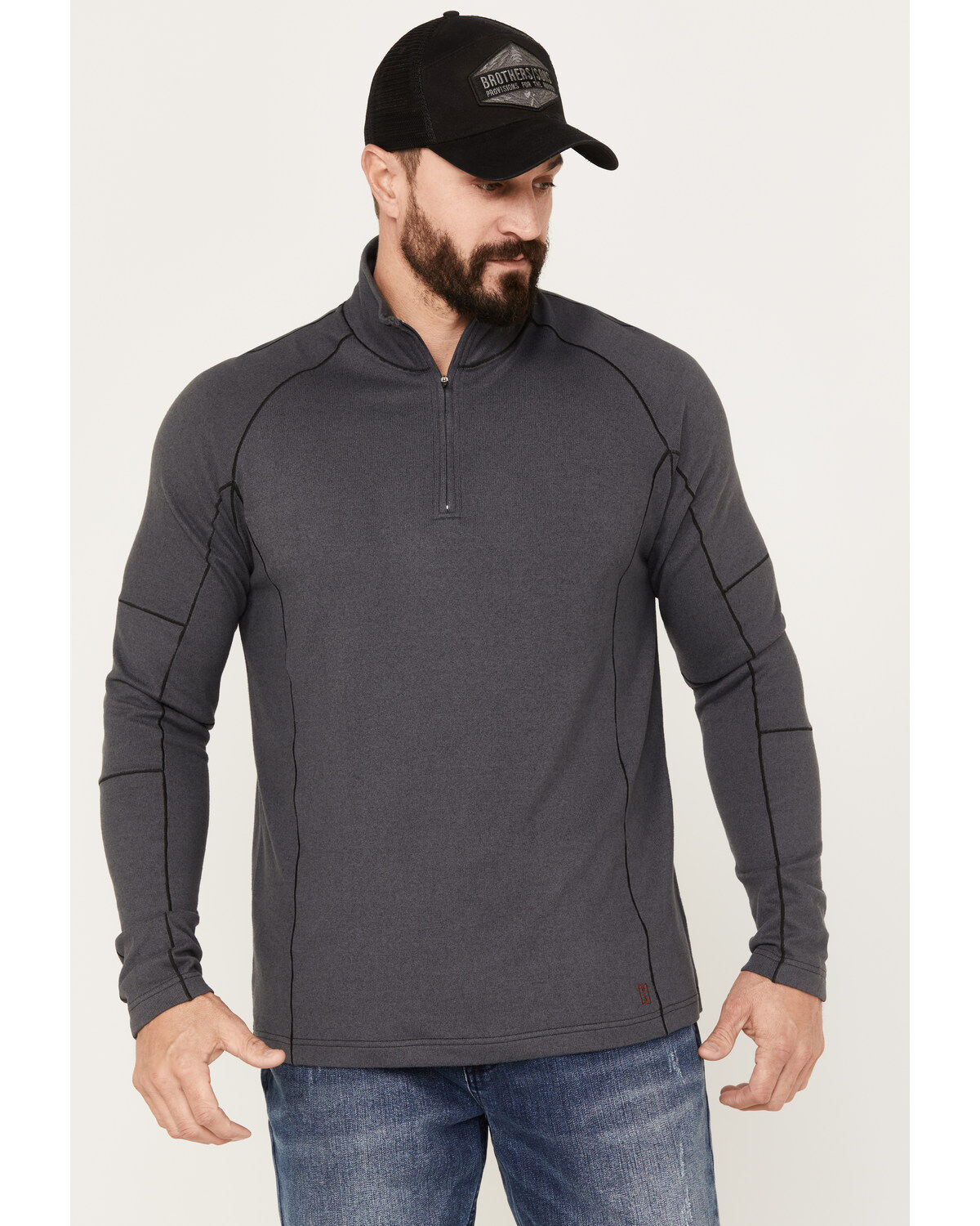 Men's Brothers and Sons Base Layer Quarter Zip Shirt