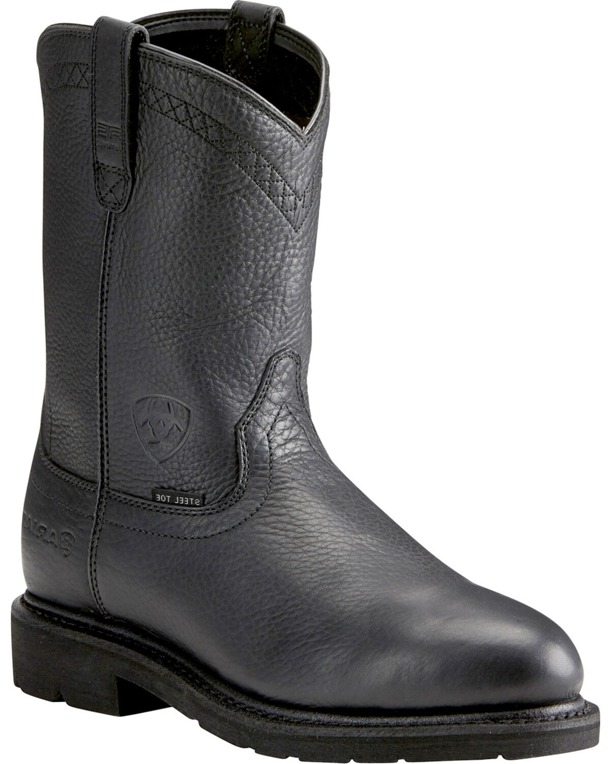 Men's Ariat Sierra Black Work Boots - Steel Toe