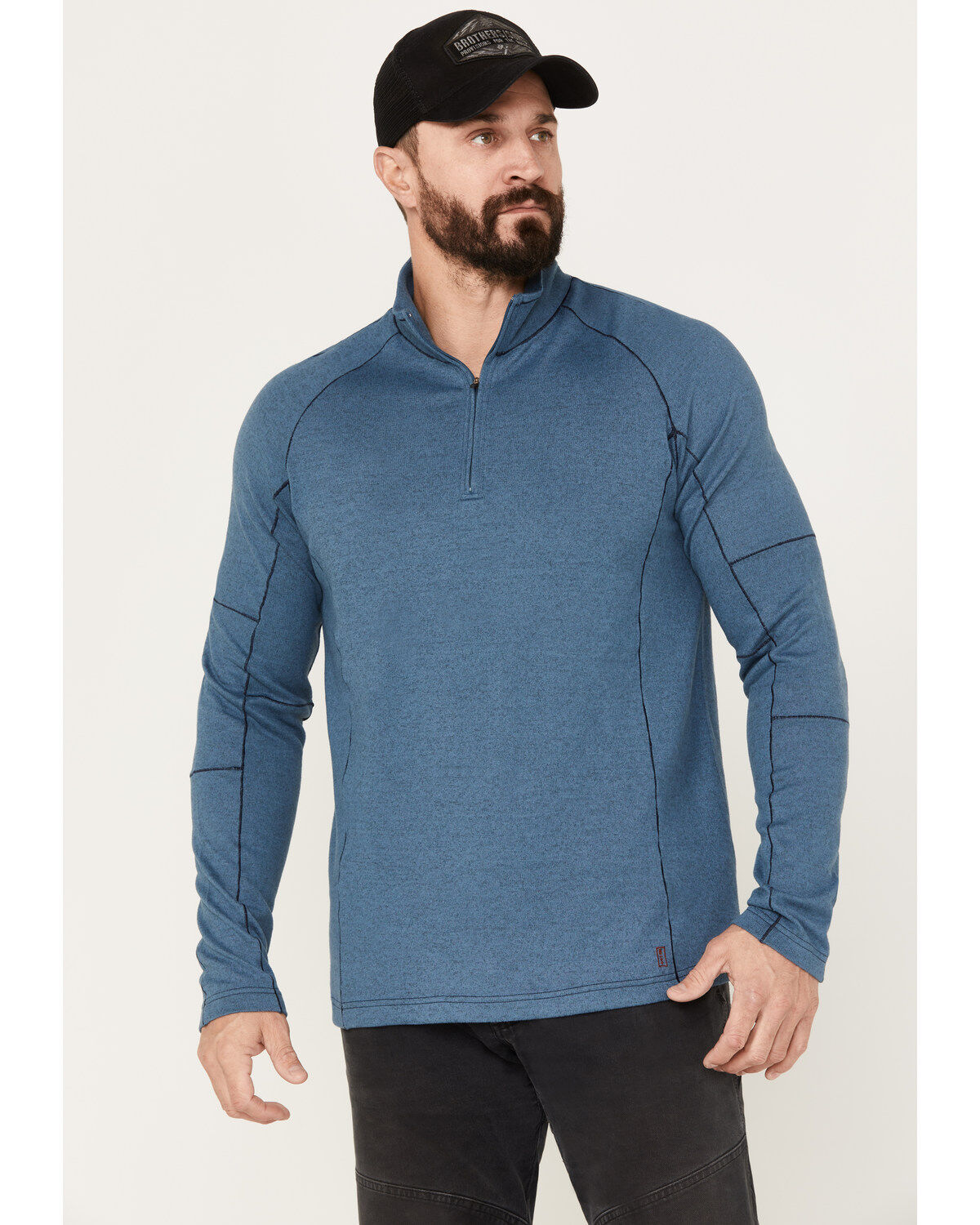 Men's Brothers and Sons Base Layer Quarter Zip Shirt