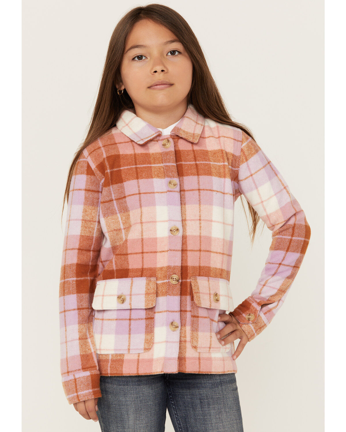 Girls' Shyanne Plaid Print Shacket
