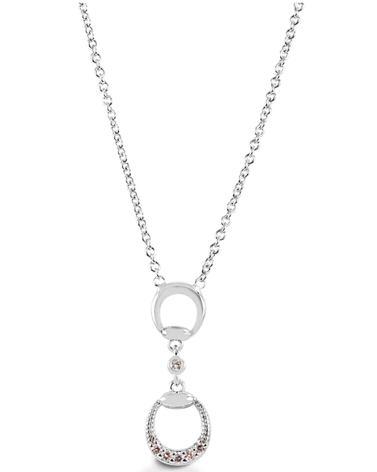 Women's Kelly Herd Silver Eggbutt Bit Pendant Necklace