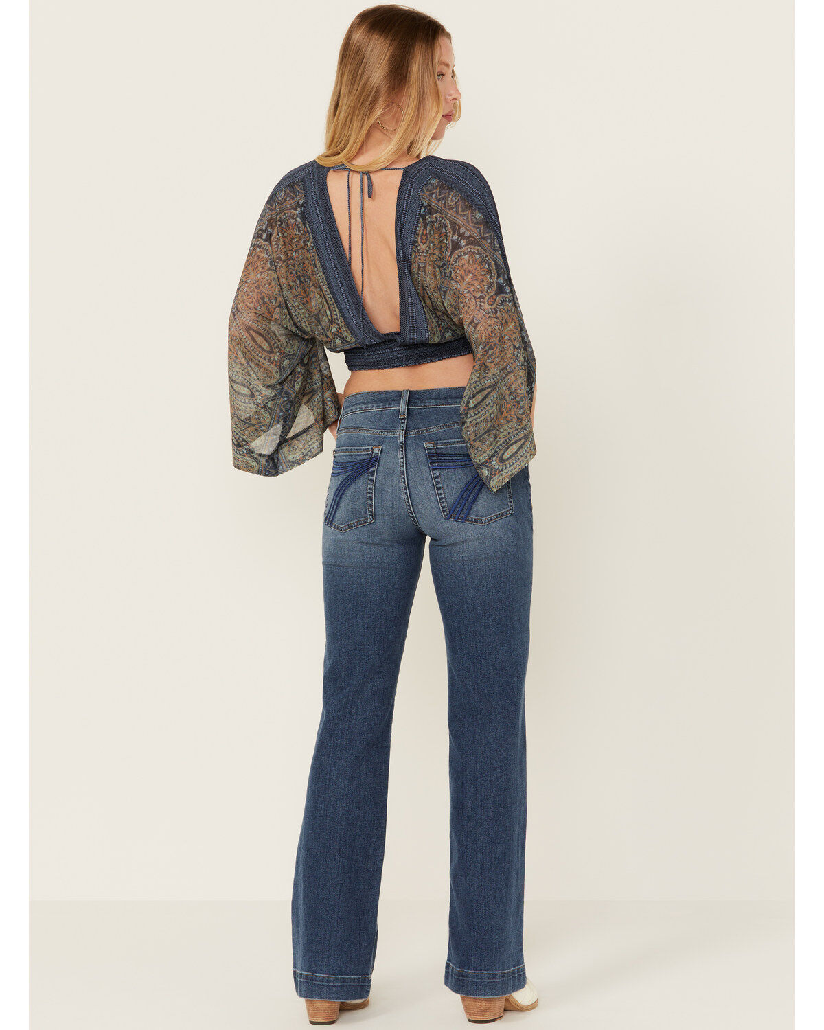 Women's 7 For All Mankind Dark Wash Mid Rise Marsh Tailorless Dojo Tro