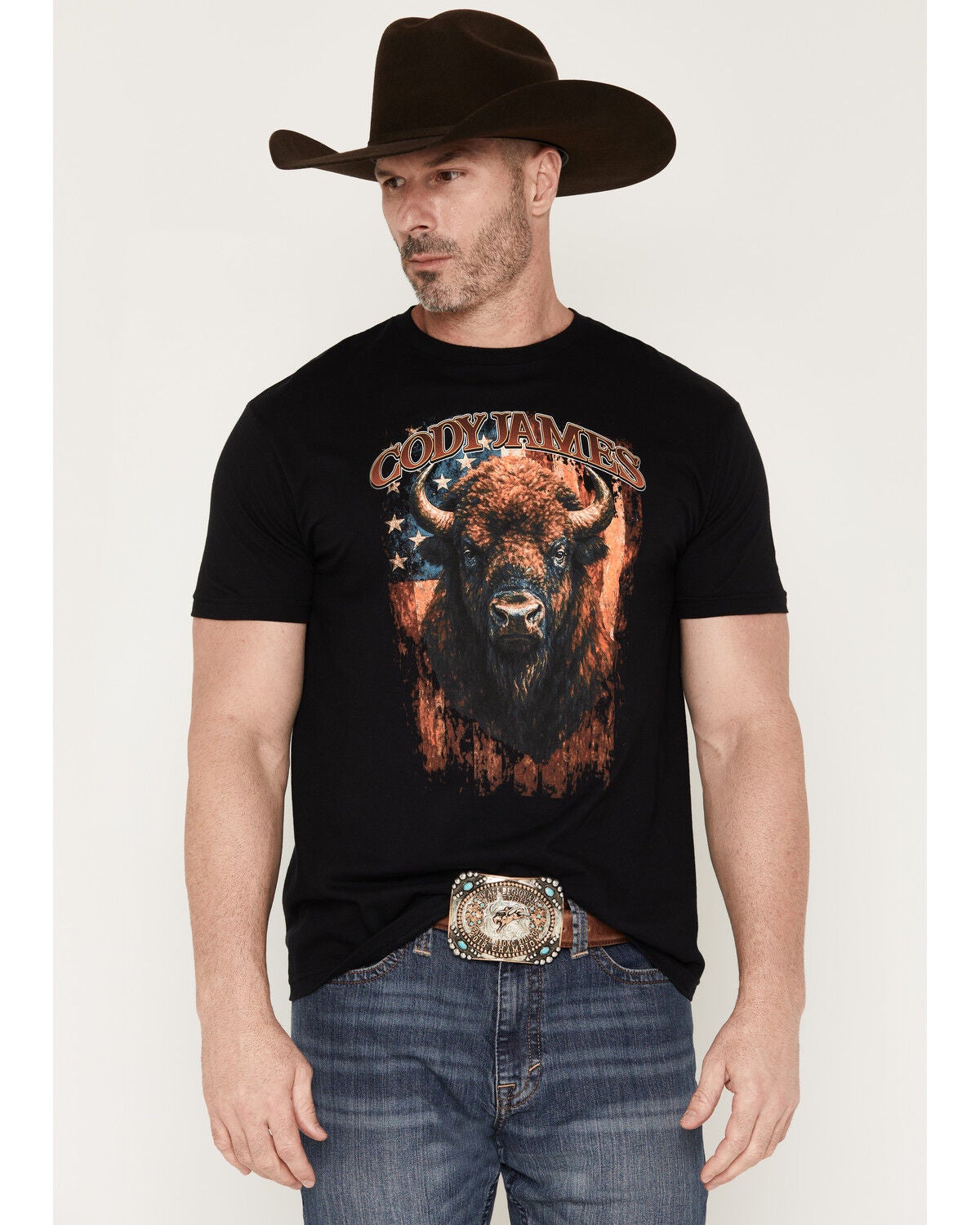 Men's Cody James Americana Bull Short Sleeve Graphic T-Shirt