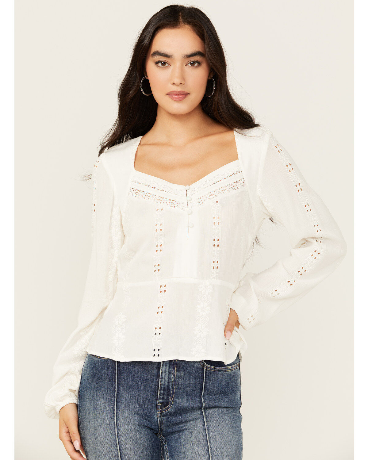 Women's Idyllwind Teel Eyelet Keyhole Blouse