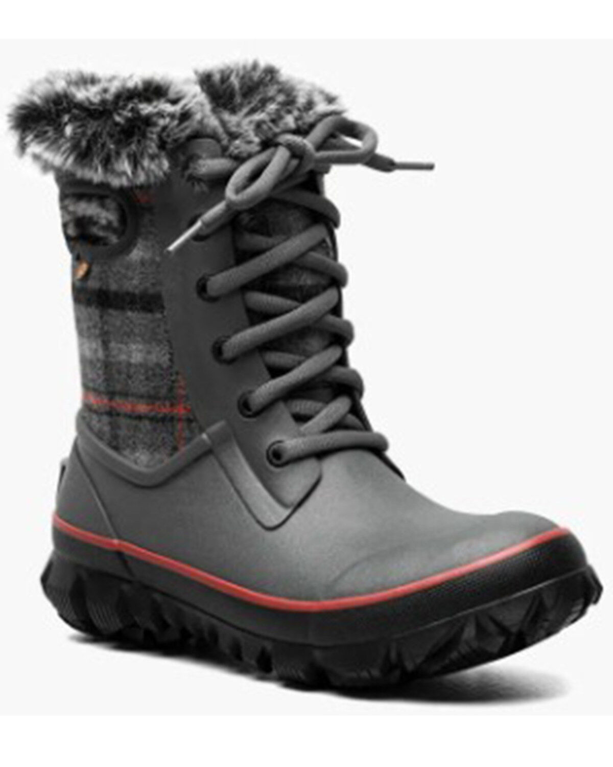 Women's Bogs Arcata Cozy Plaid Winter Boots - Round Toe
