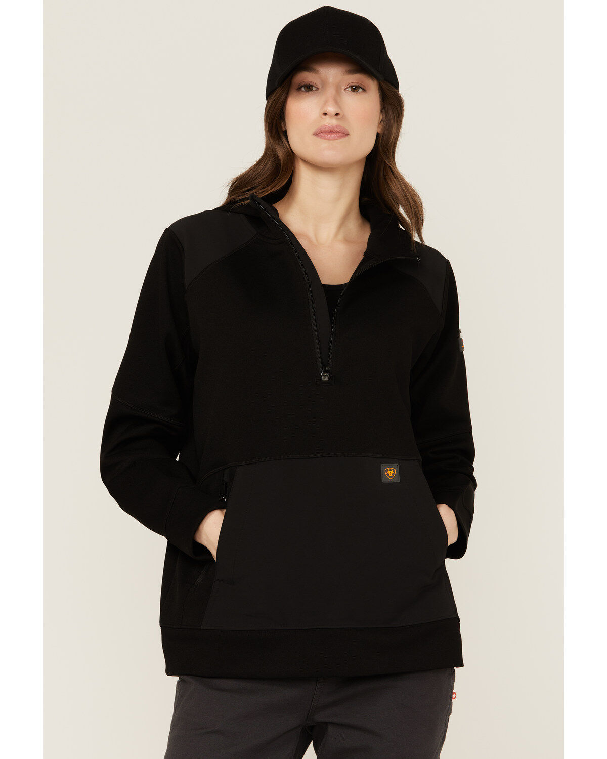Women's Ariat Rebar WorkTek Reinforced 1/2 Zip Hooded Pullover
