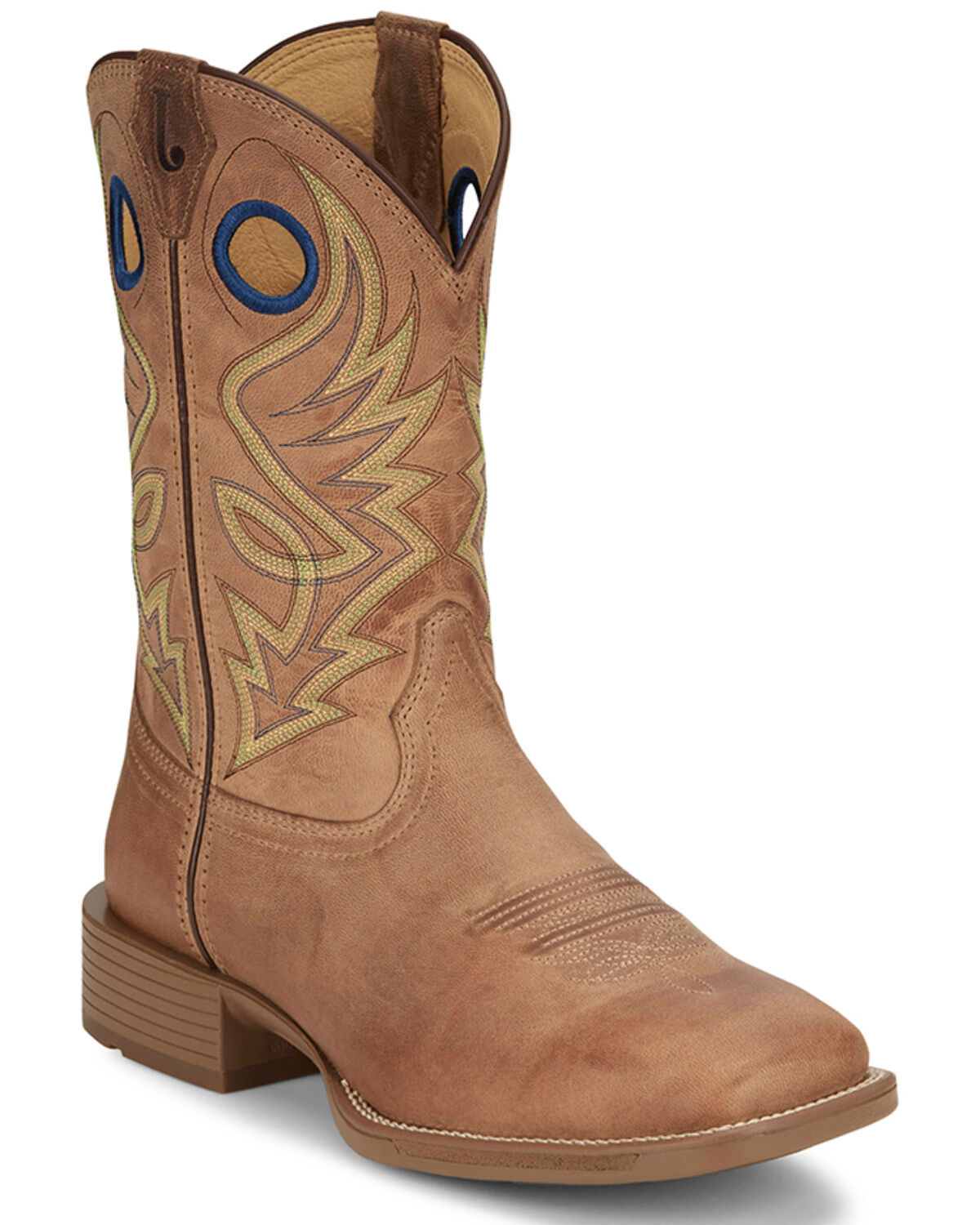 Men's Justin Pickett Western Boots - Broad Square Toe