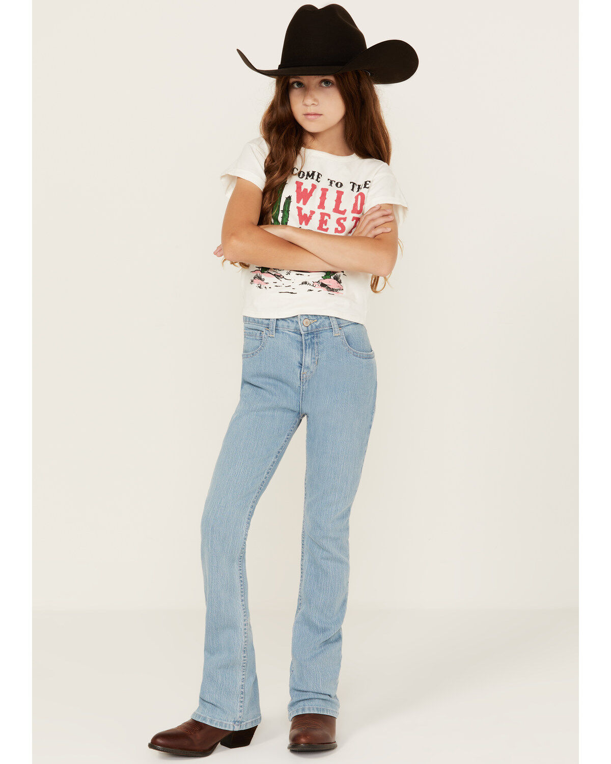 Girls' Shyanne Light Wash Riding Jeans