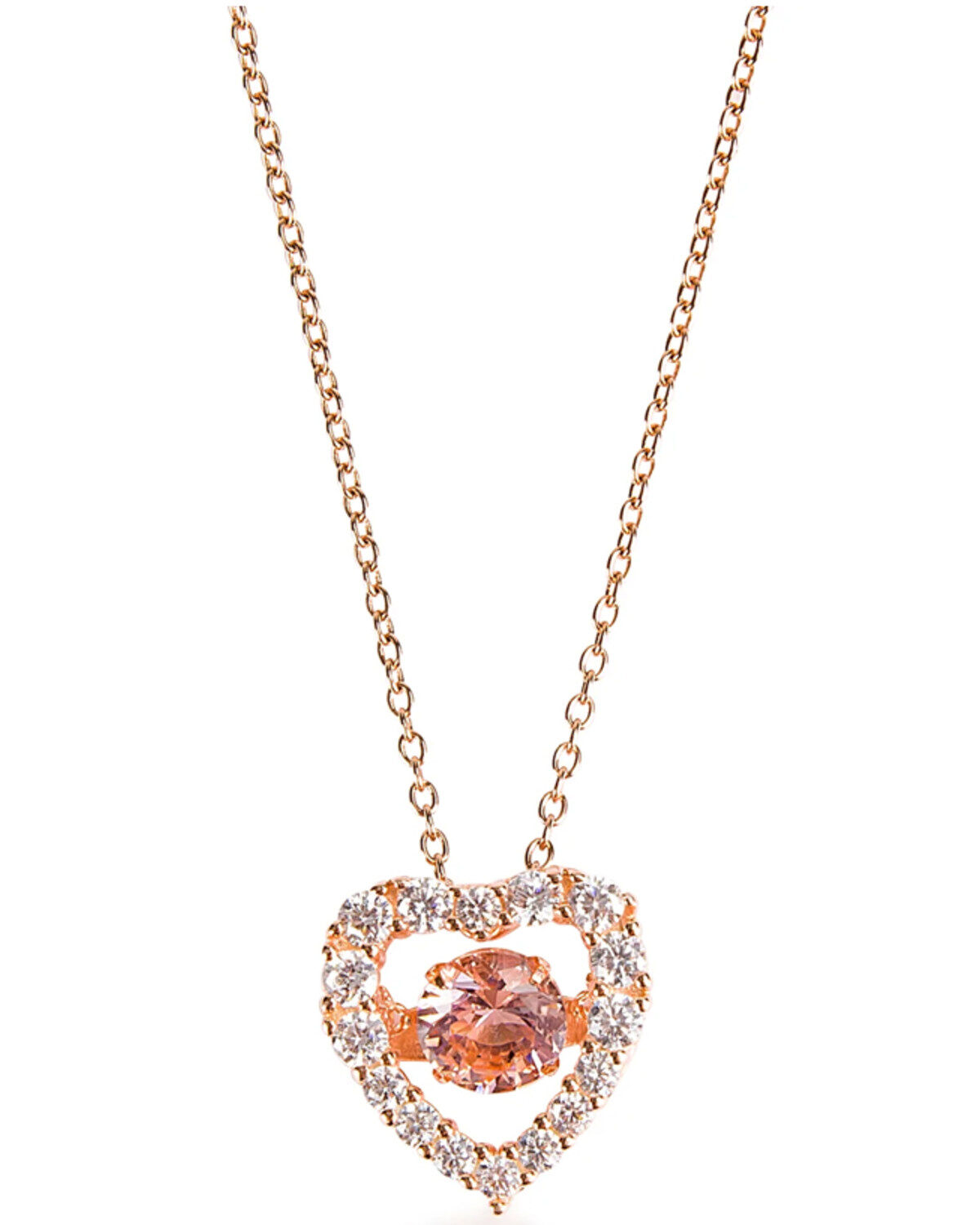 Women's Kelly Herd Heart-Shaped Pink Pendant Necklace