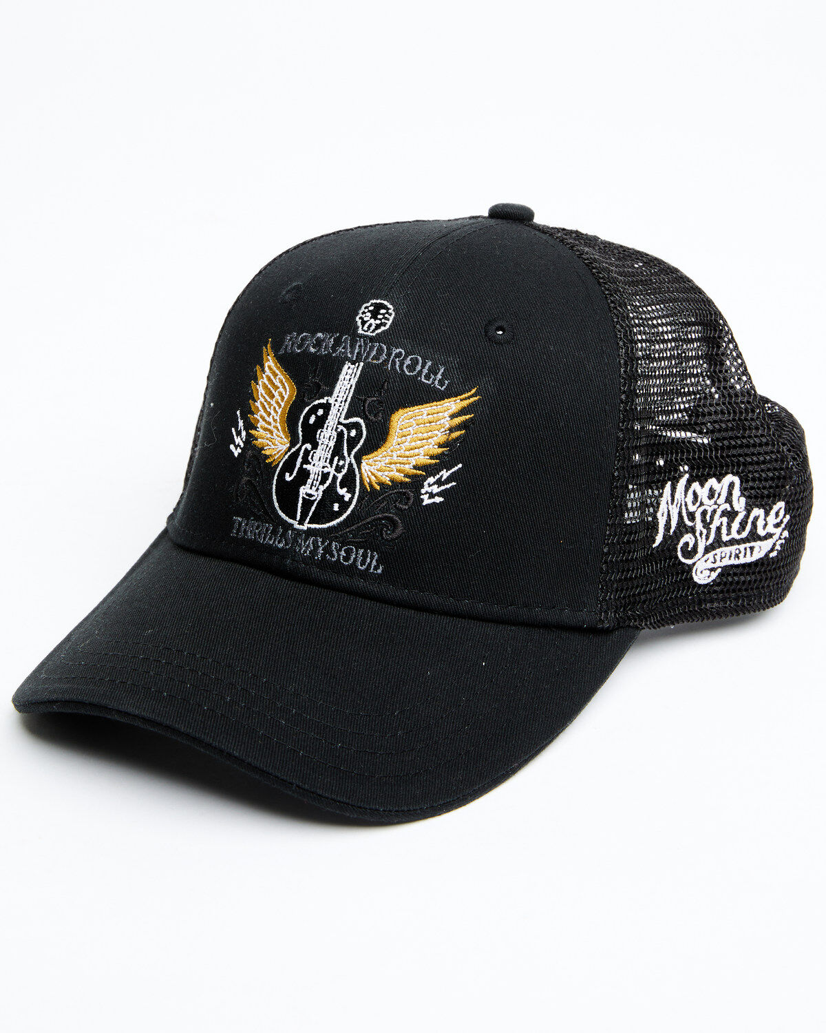 Men's Moonshine Spirit Guitar Wings Patch Mesh-Back Ball Cap