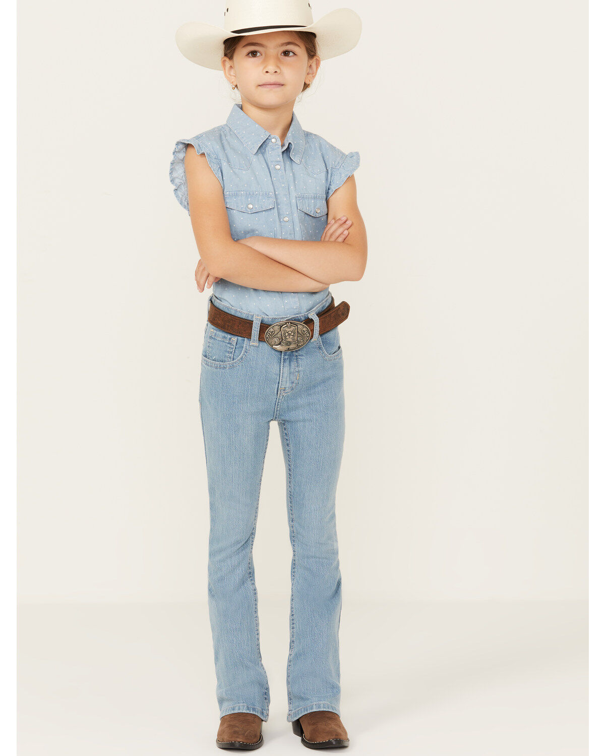 Girls' Shyanne Little Light Wash Riding Jeans