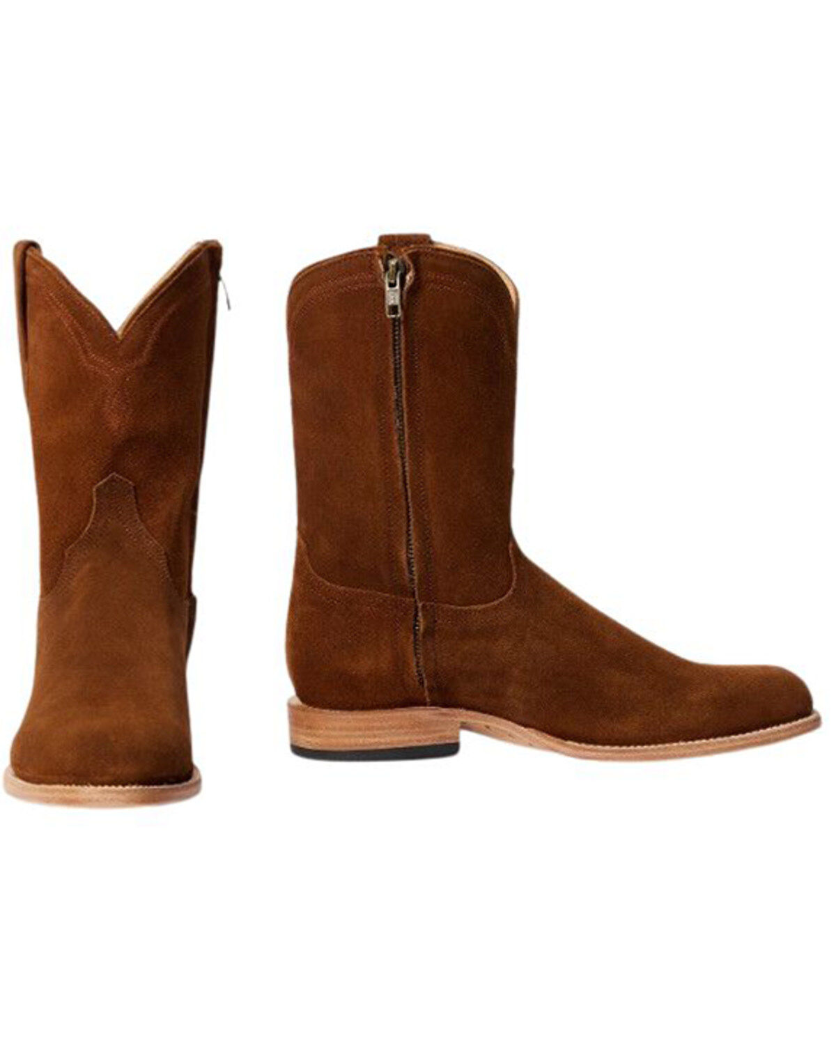 Men's Stetson Rancher Suede Western Boots - Round Toe