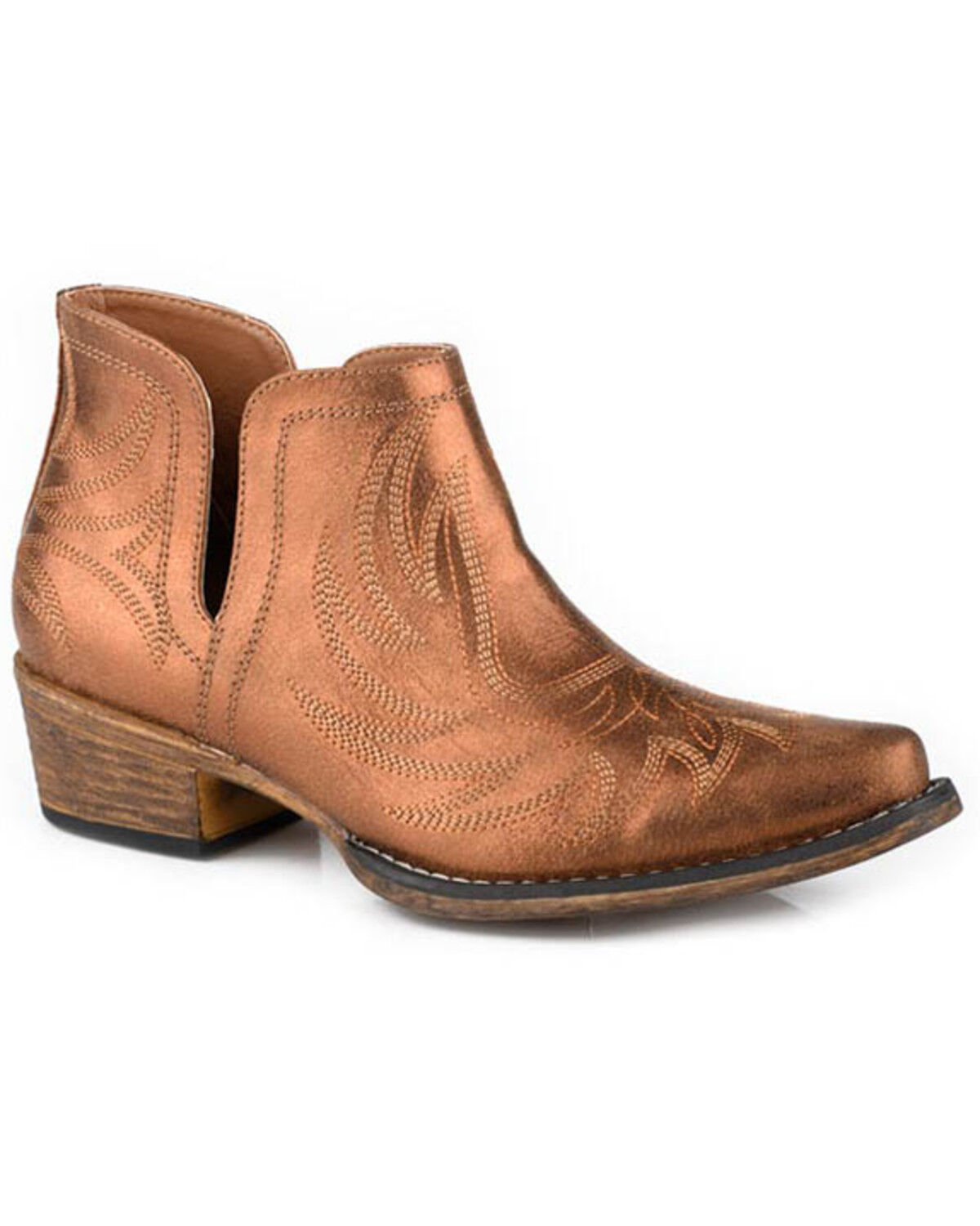 Women's Roper Ava Metallic Western Booties - Snip Toe