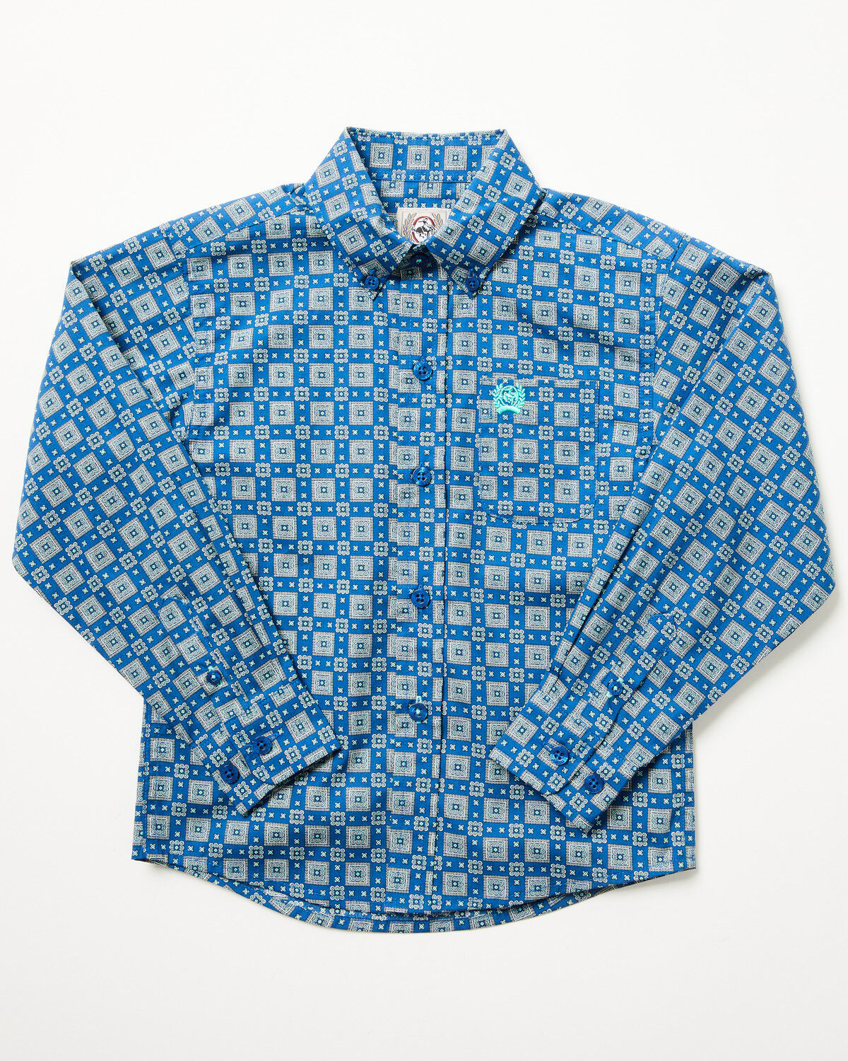 Boys' Cinch Toddler Geo Print Long Sleeve Button-Down Western Shirt