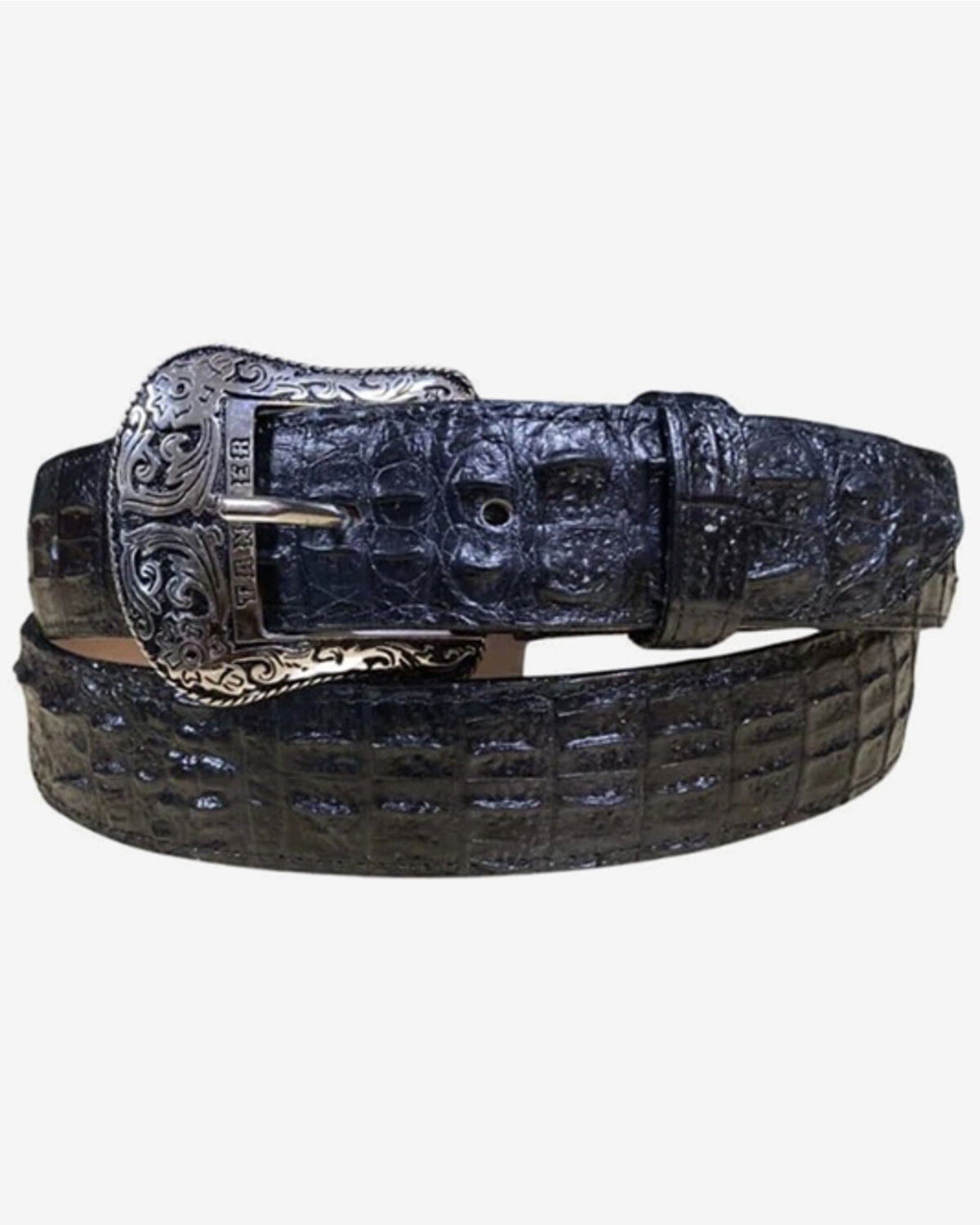 Men's Tanner Mark Caiman Print Leather Belt