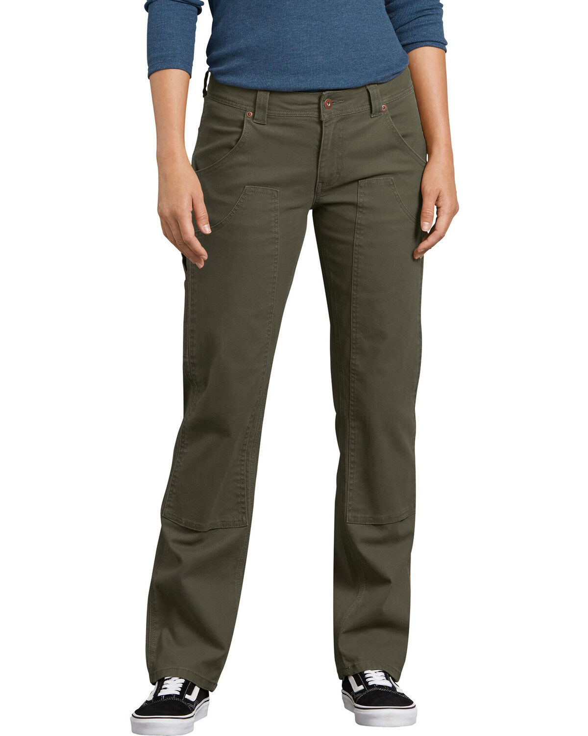 Women's Dickies Solid Stretch Double Front Duck Carpenter Pants