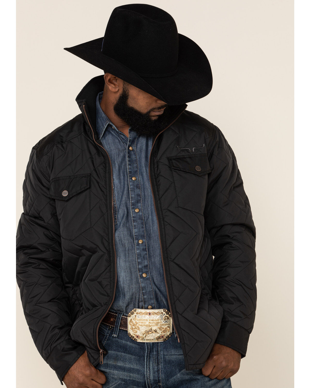Men's Kimes Ranch Black Skink Quilted Shirt Jacket