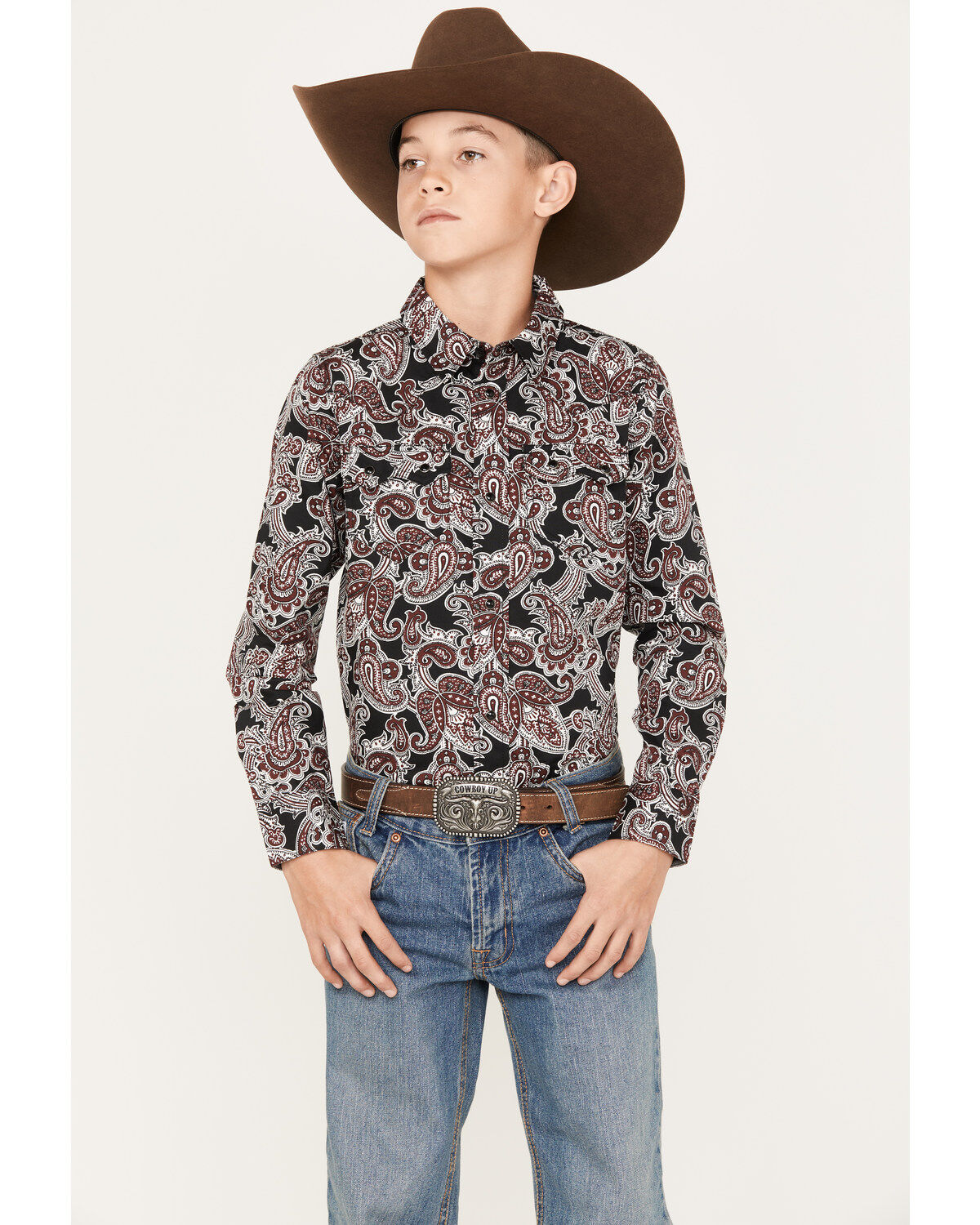 Boys' Cody James Johnny Ringo Long Sleeve Snap Western Shirt