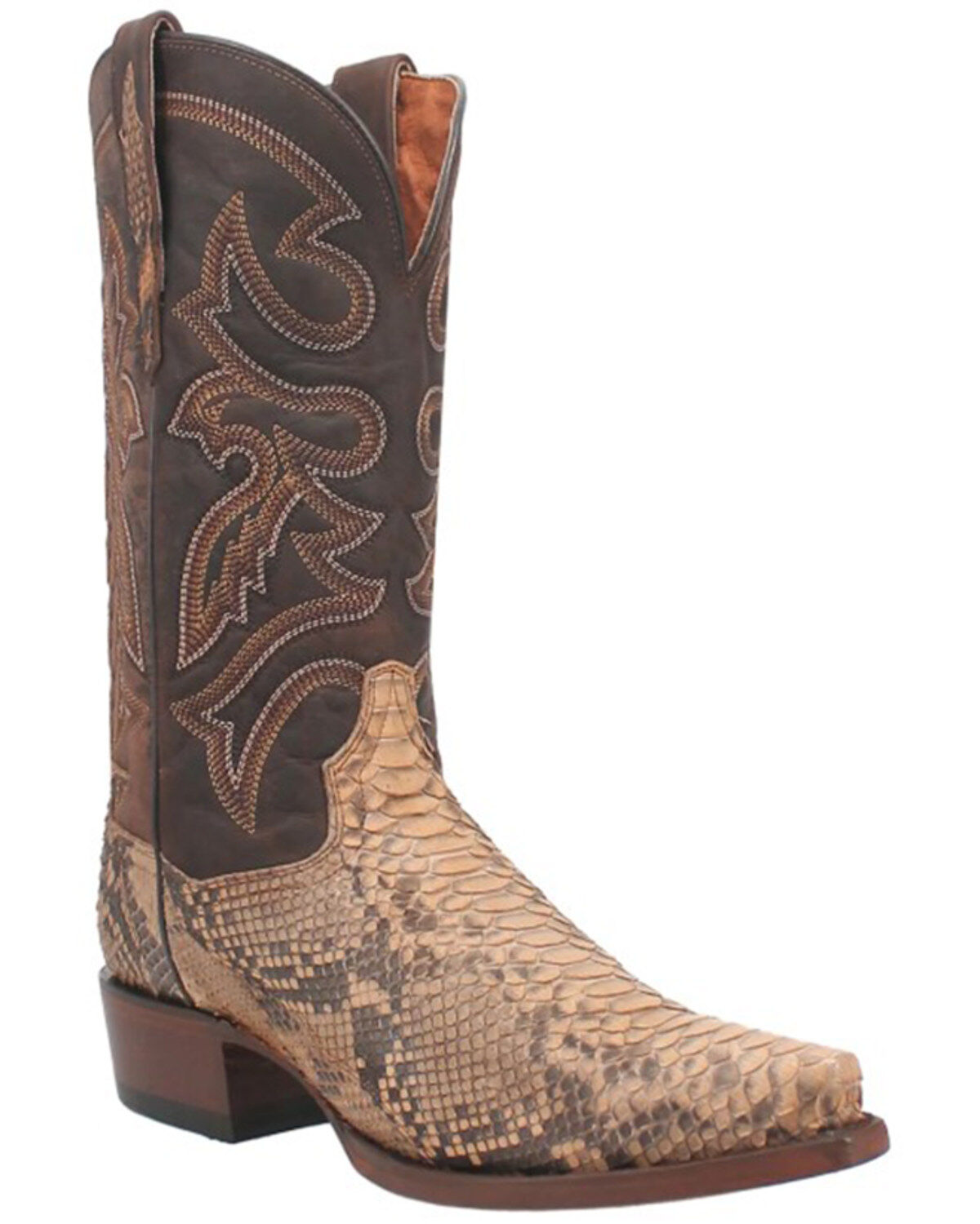 Men's Dan Post Exotic Python Western Boots - Snip Toe