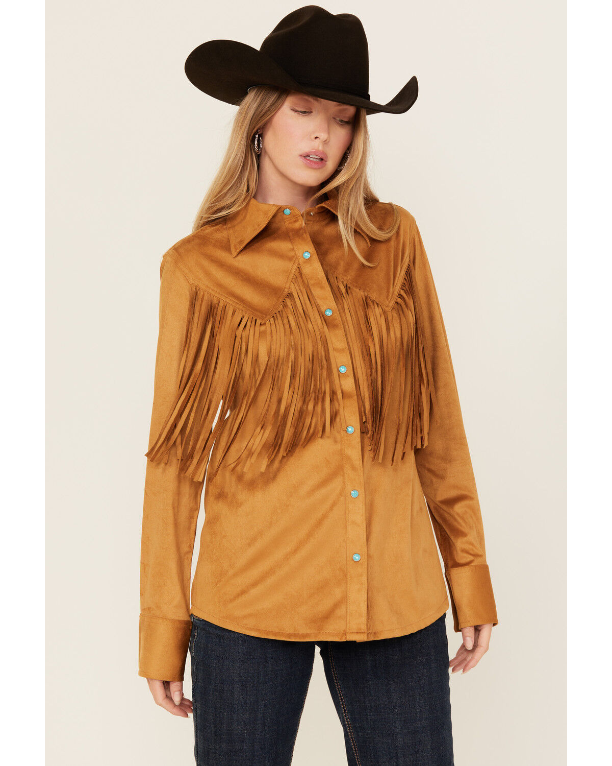Women's Wrangler x Lainey Wilson Fringe Long Sleeve Snap Western Shirt