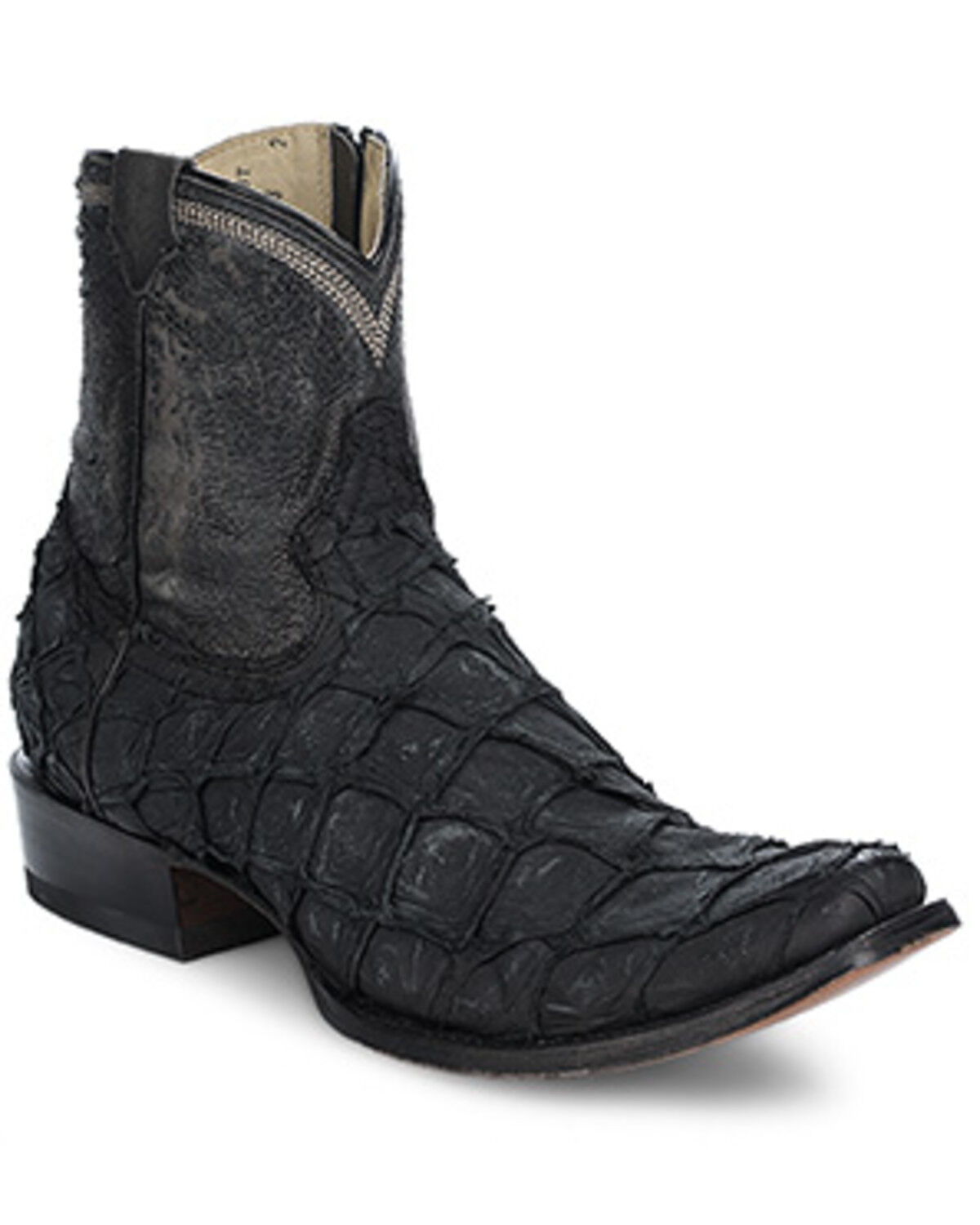 Men's Corral Exotic Pirarucu Western Ankle Boots - Square Toe