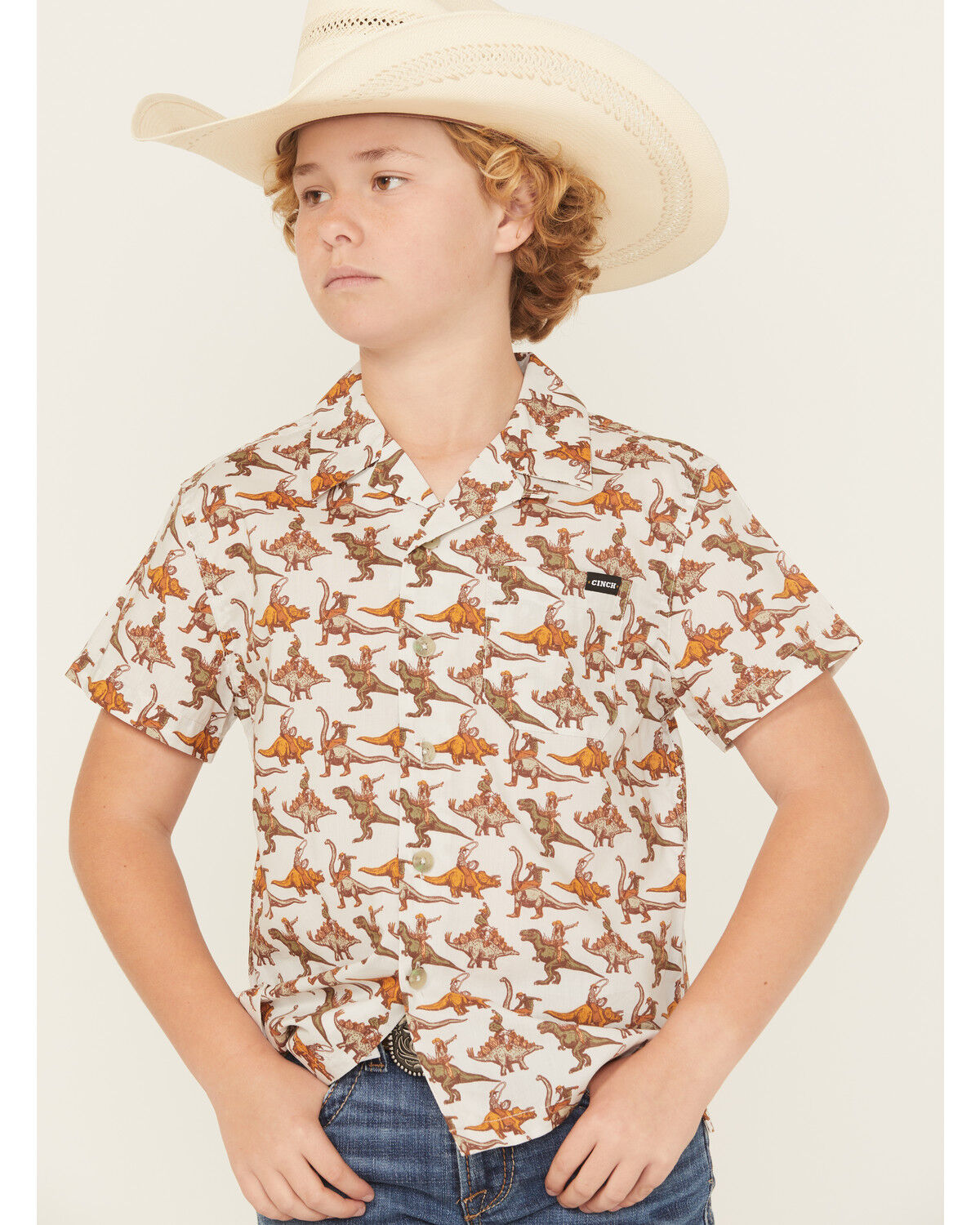Boys' Cinch Camp Short Sleeve Button-Down Western Shirt