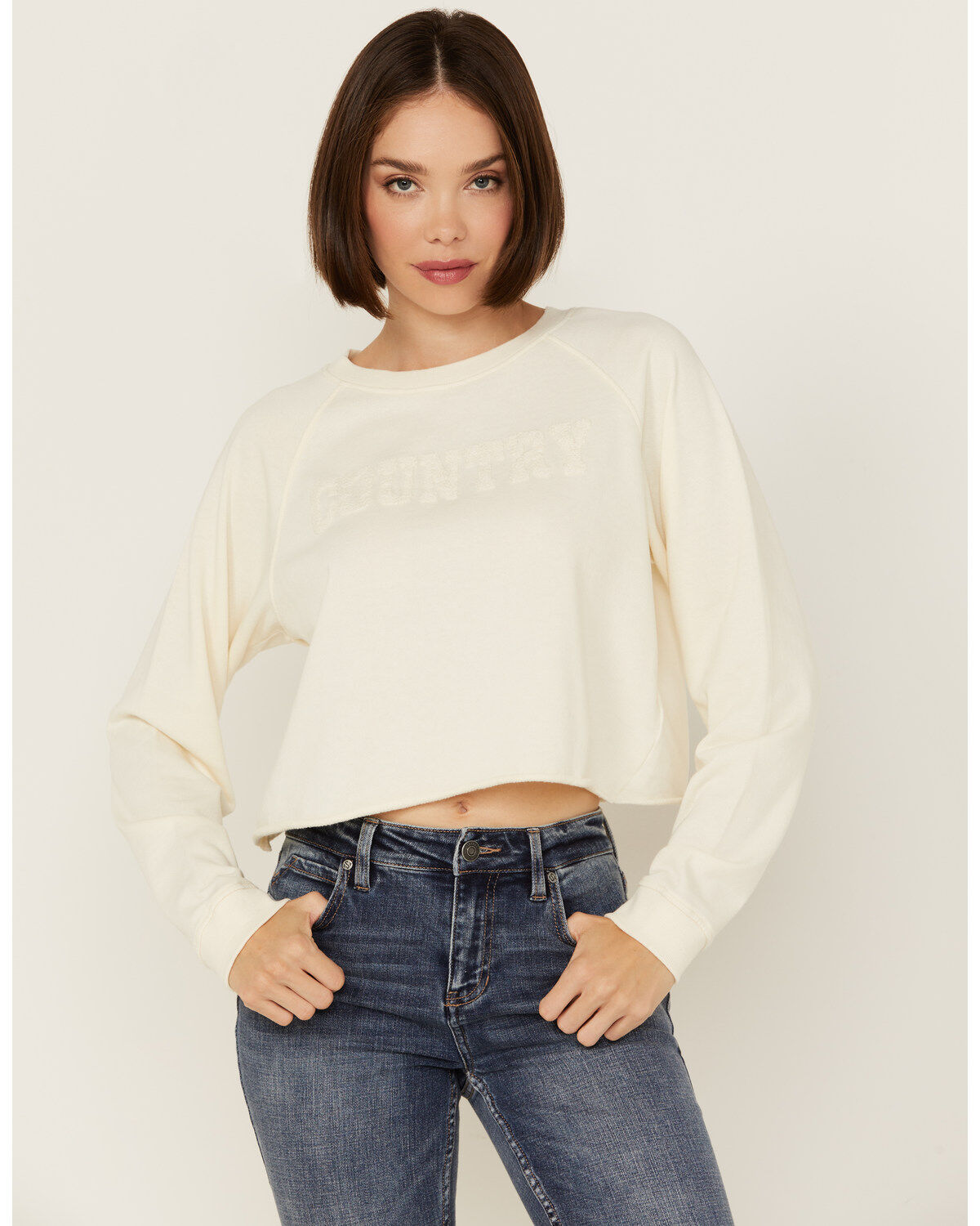 Women's Cleo + Wolf Asher Flocked Cropped Pullover